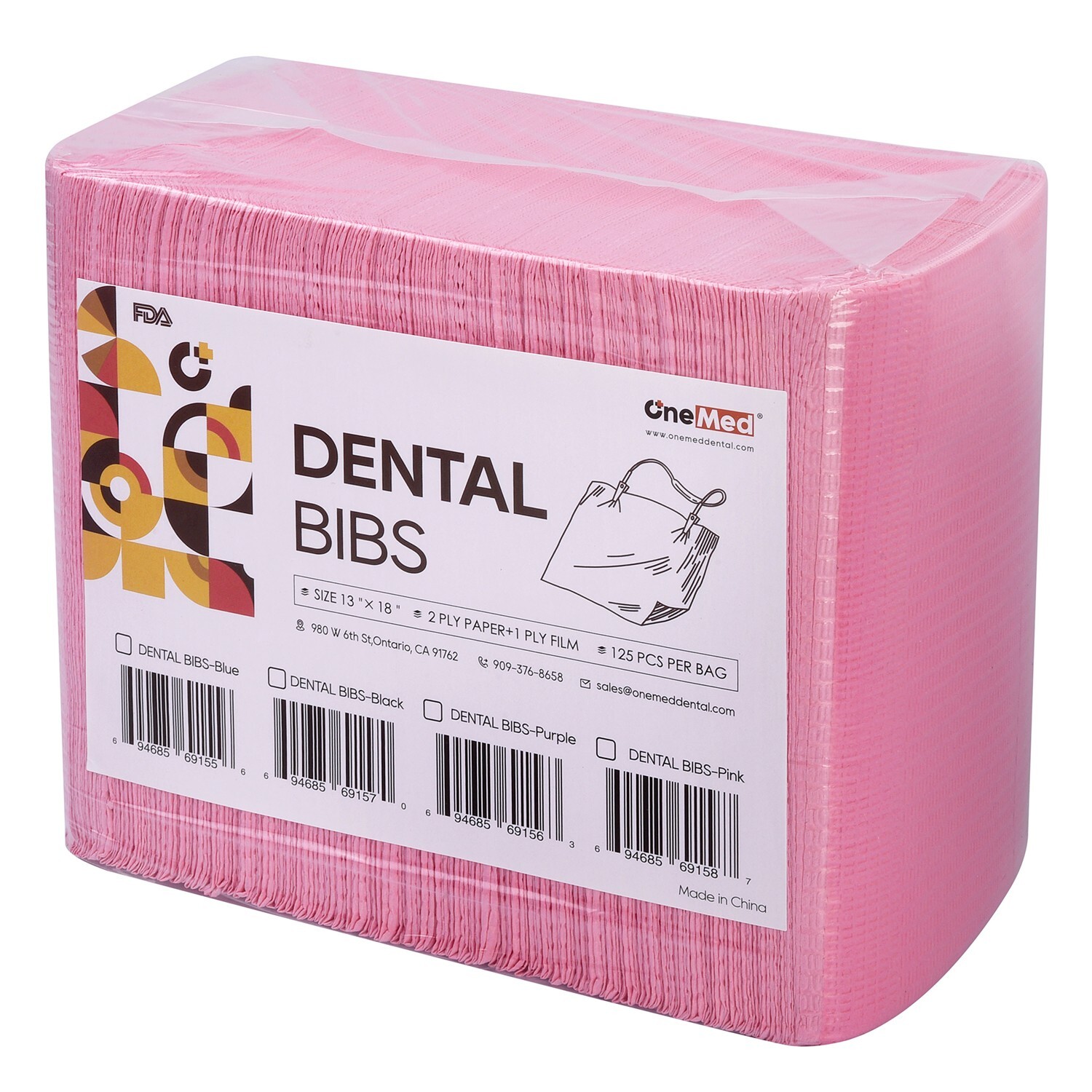 Pink Disposable Dental Bibs 3-Ply Medical Tattoo Towel 13″x18″-Up to 2000