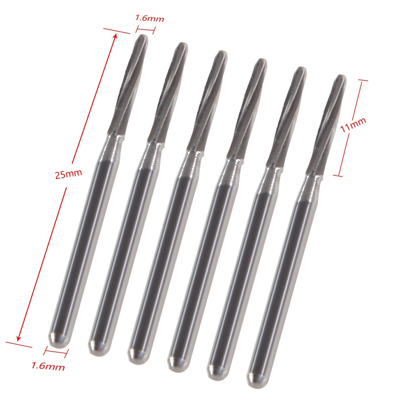 Dental Zekrya Carbide Tungsten Bone Cutters Finishing Burs FG 28mm/25mm USA