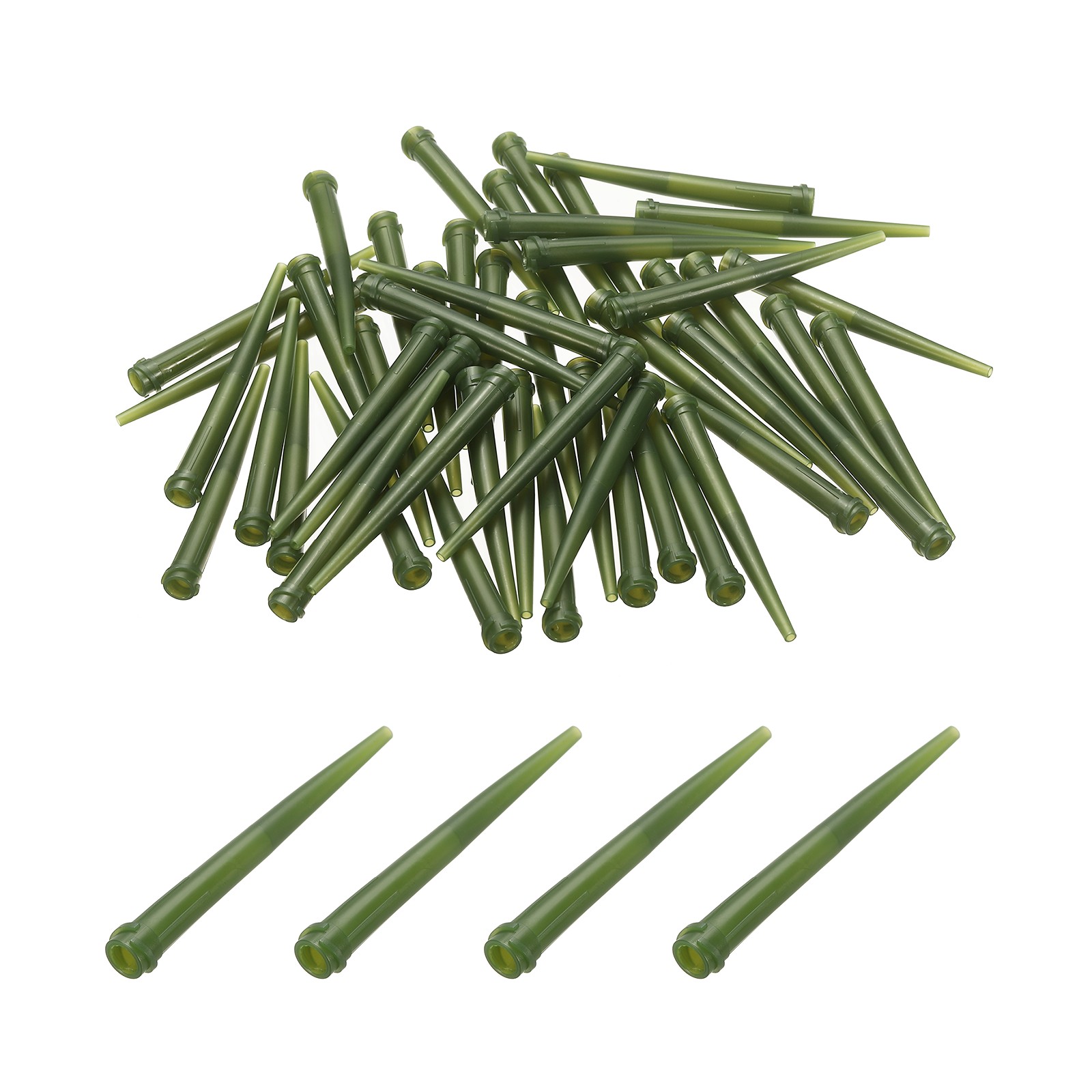 50pcs 14G 2.36″ Plastic Blunt Tip Tapered Dispensing Needle for Glue, Olive