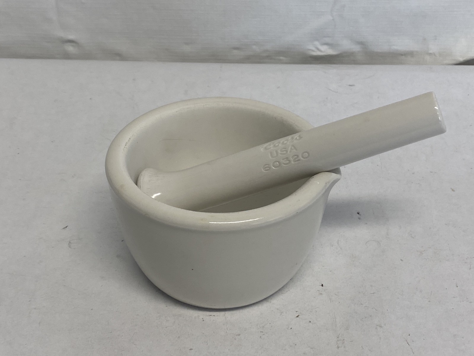 COORS COORSTEK 400mL Glazed Porcelain Mortar & Pestle 133mm OD x 92mm H 60322