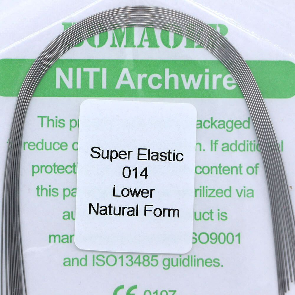 5-200Packs Dental Ortho Super Elastic Niti Round Arch Wire Nature Form 014 Lower