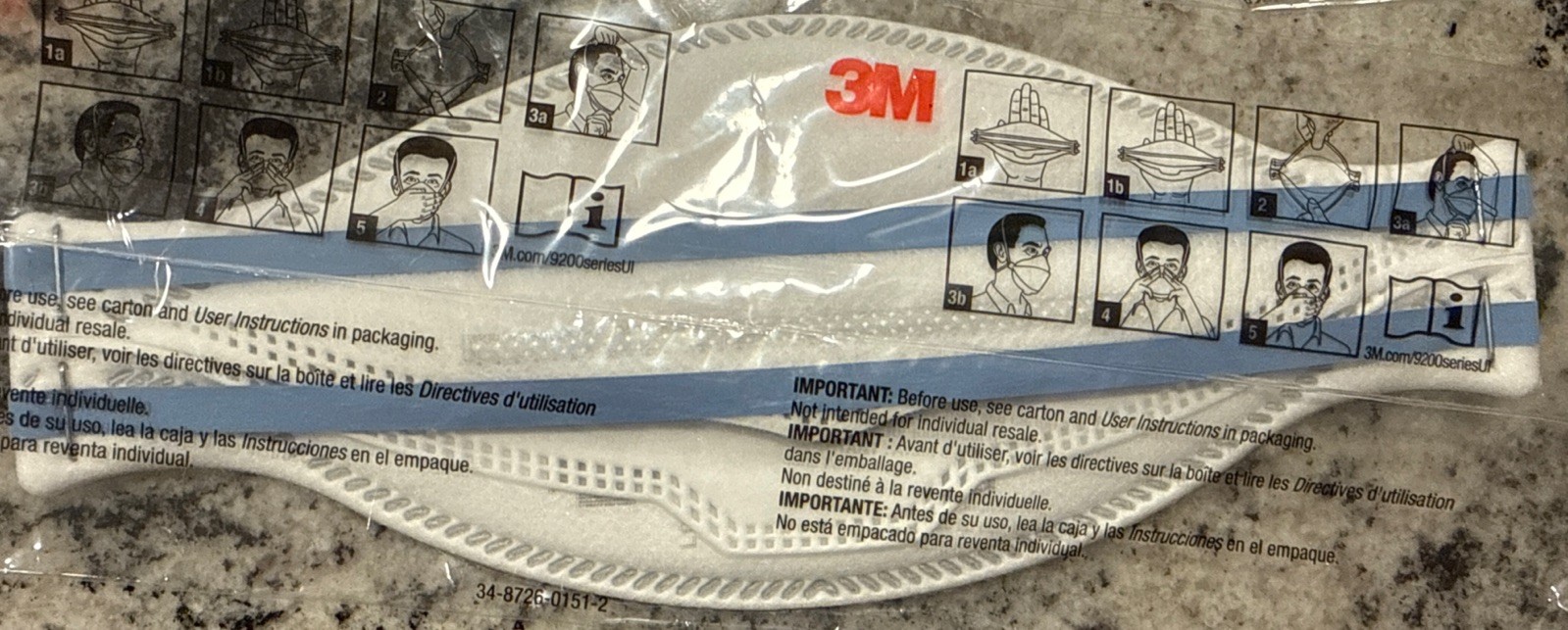 3M Aura 9205+ N95 NIOSH Approved Particulate Respirator Face Mask X20