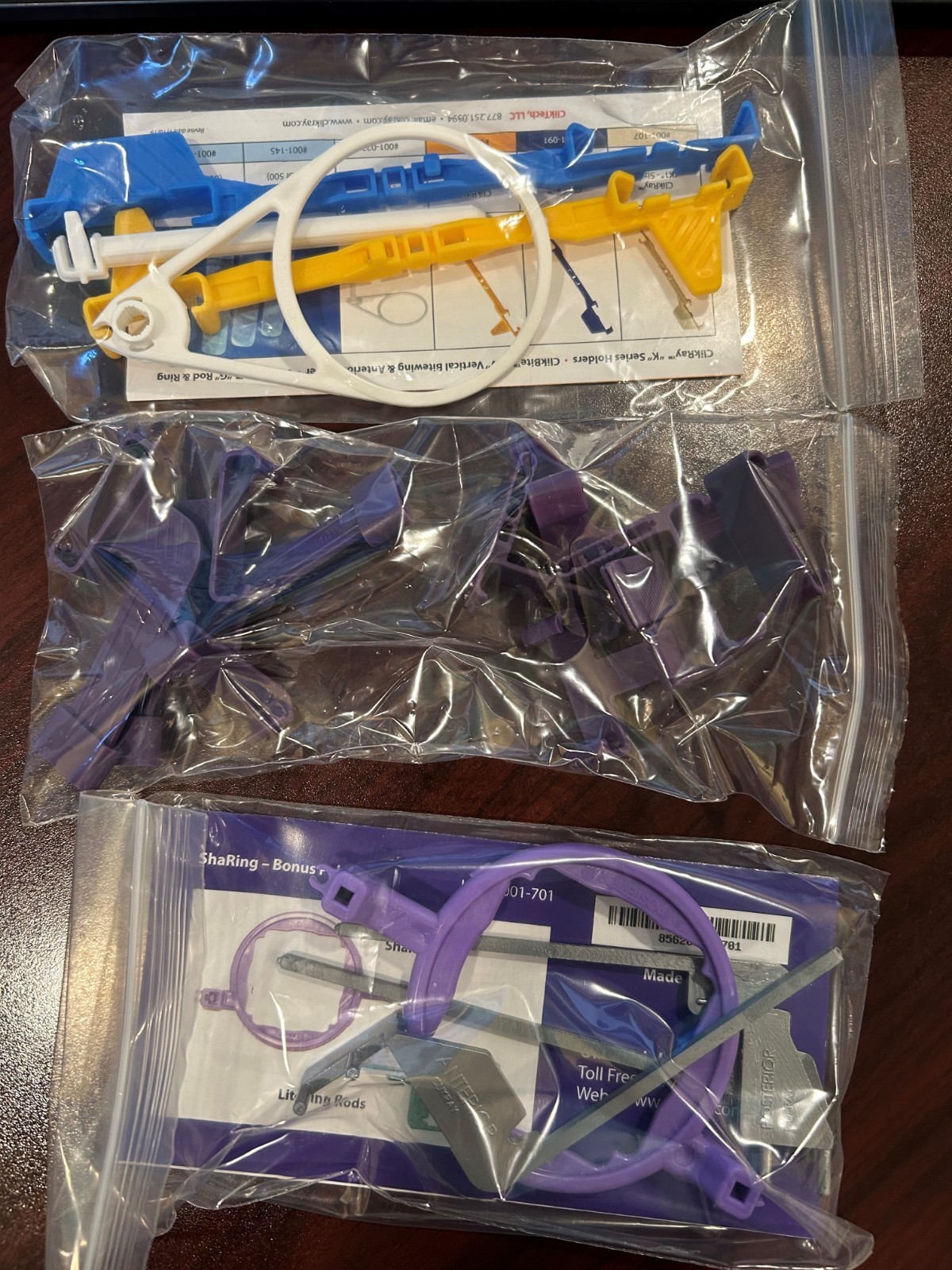 Dental Carestream Digital RVG Sensor Holder Kit Size 2 NEW Holders 008-254