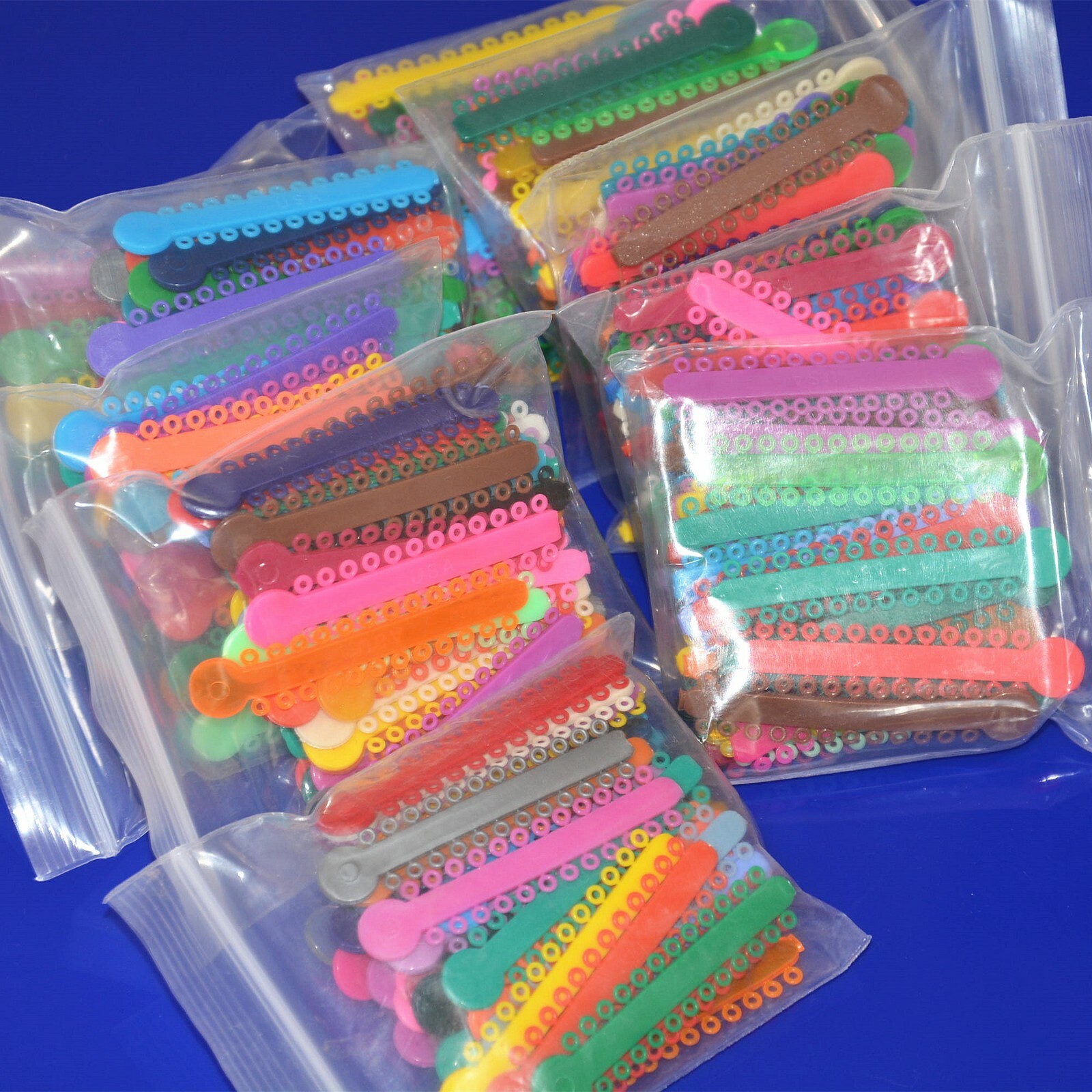 5 Packs Dental Elastics Ligature Ties Rubber Bands Mixed Color 1008Pcs/Pack