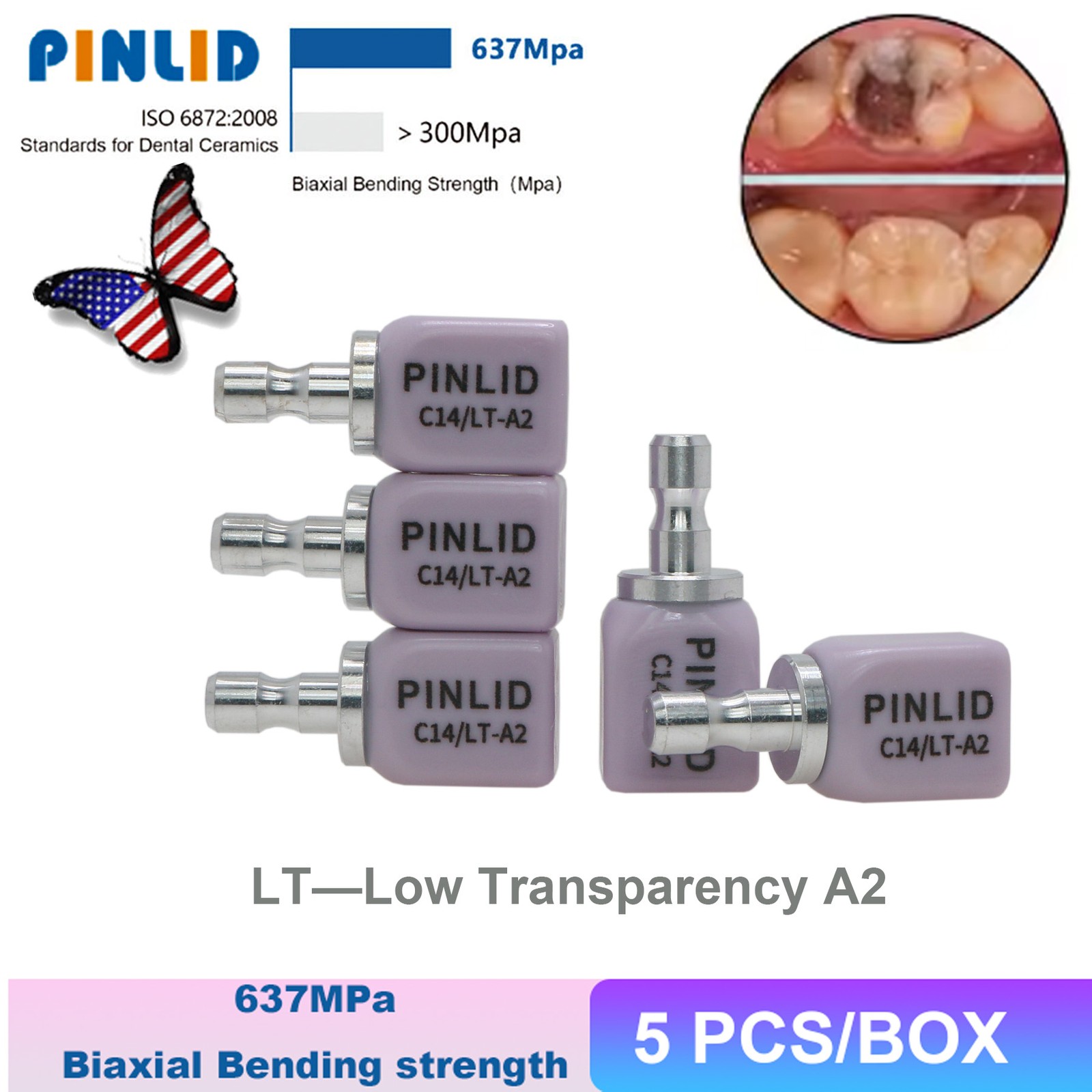 US C14 Dental Lithium Dislicate Block For Sirona Cerec IPS e.max CAD CEREC Block