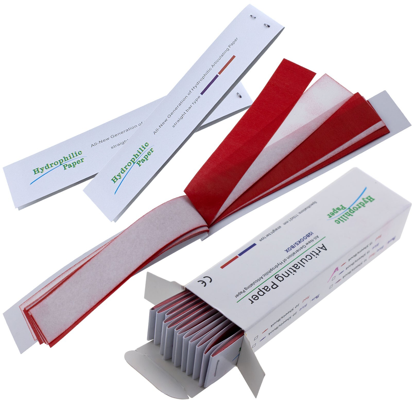 Dental Articulating Papers Double Sided Strips Red/Blue Thin/Think Bite Paper