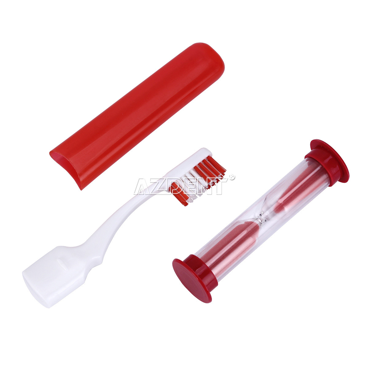 10X AZDENT Dental Ortho Brush Floss Thread Teeth Oral Cleaning Care Red Kit
