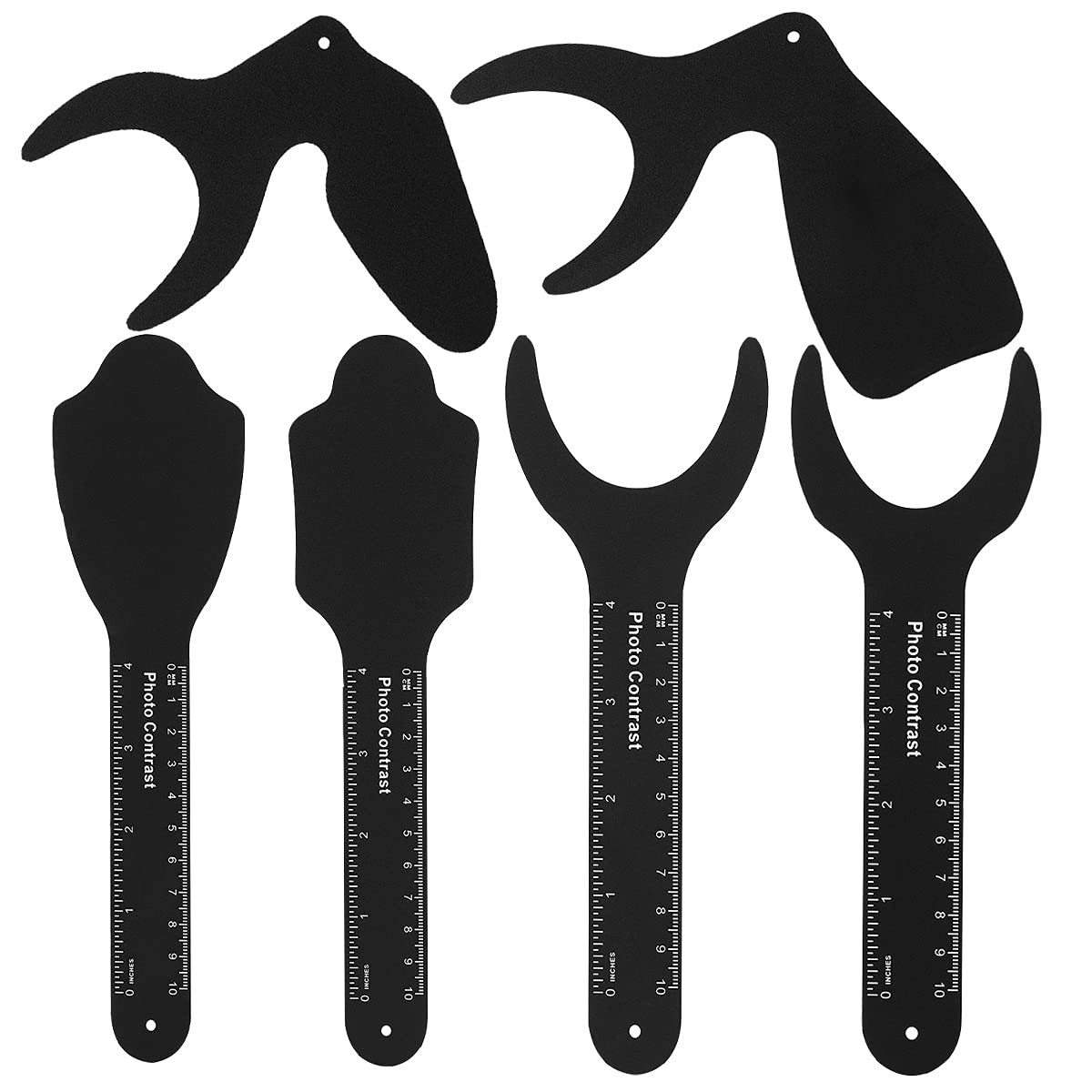 6 Pcs Dental Photography Contraster, 6 Size Black Background Board