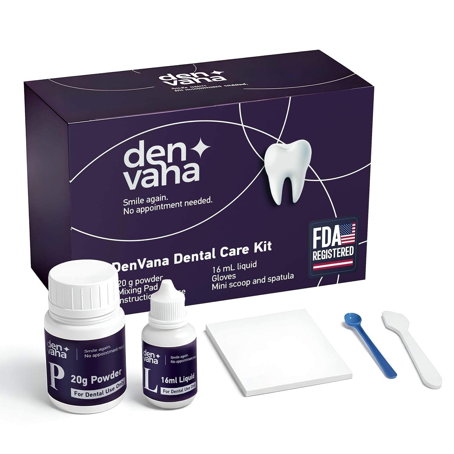 Professional Dental Cement Kit – Secure Solutions for Broken Crowns & Loose Caps