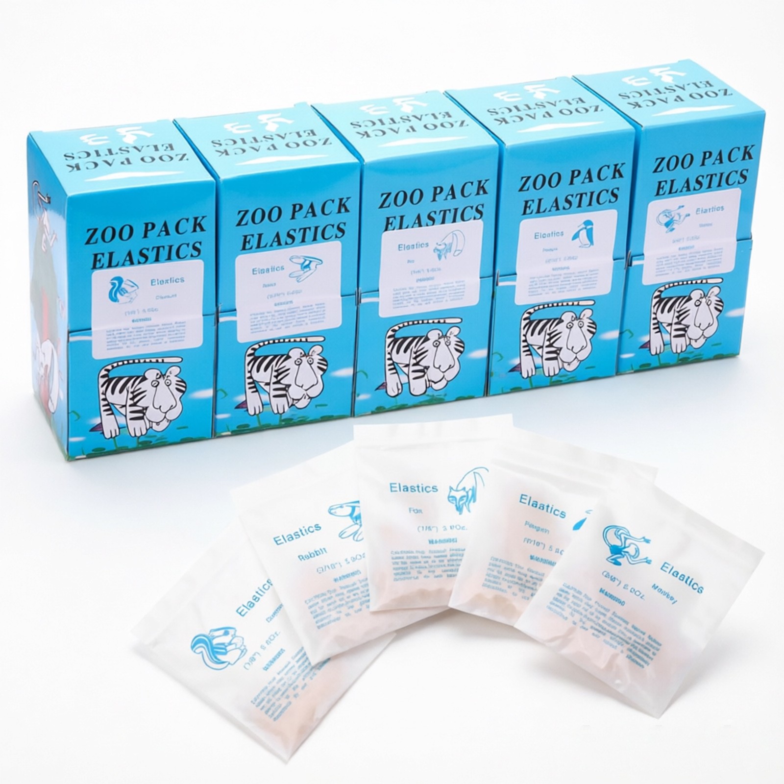 Dental Ortho Elastic Rubber Bands 3.5/5.0/6.5 OZ Zoo Pack Latex Braces