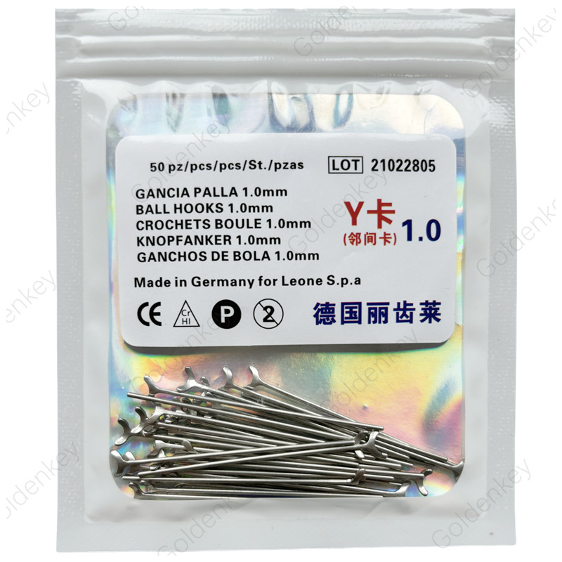 Dental Ball Retainer J Clasp Oblique Clasps Bars 0.8/0.9/1.0 Y-Type Fit Scheu