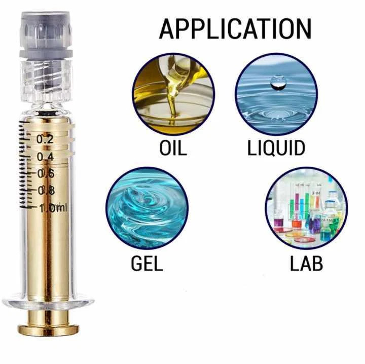 1ML Borosilicate Glass Syringe With Luer Lock Accurate Measuring for Liquid Glue