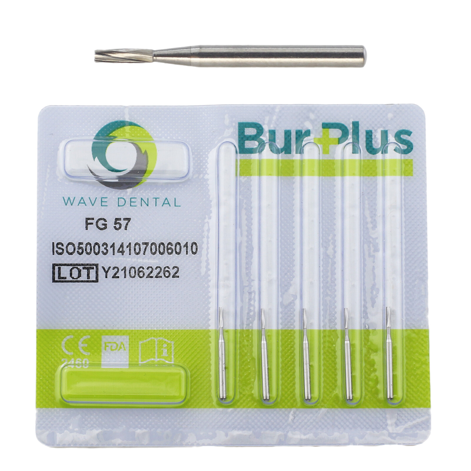 WAVE Dental Operative Carbide Burs FG 56 57 Bur Straight Fissure Flat Cylinder