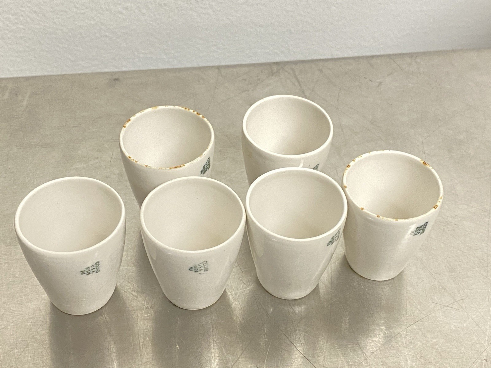 Lot of 6 CoorsTek 60528 Porcelain Crucibles Pre-owned