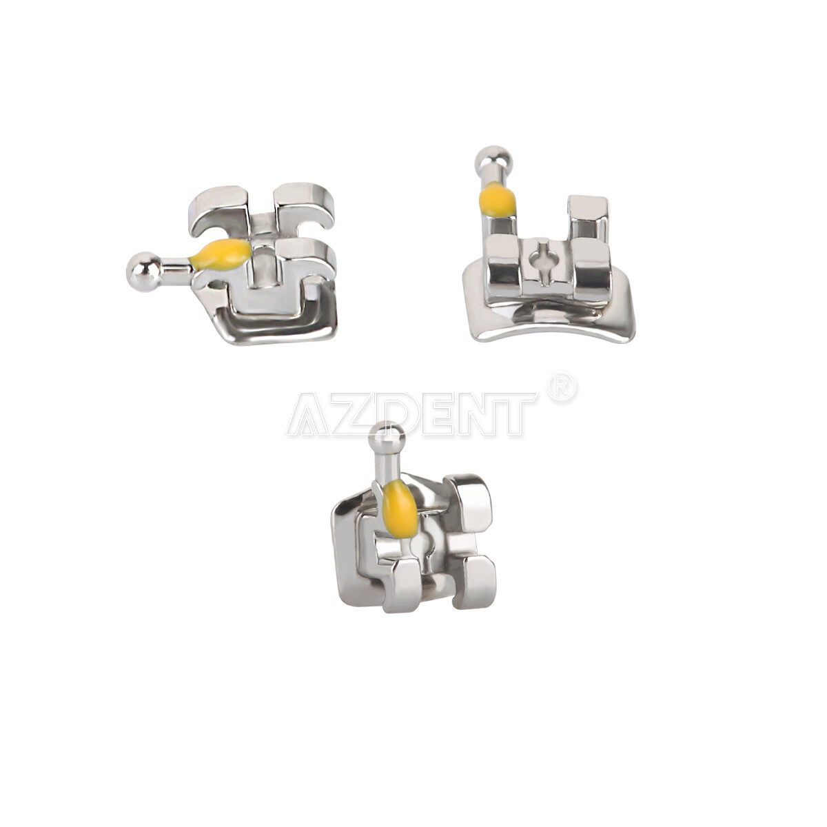 AZDENT Dental Orthodontic Bracket Braces Standard MBT Slot .022 Hooks on 3
