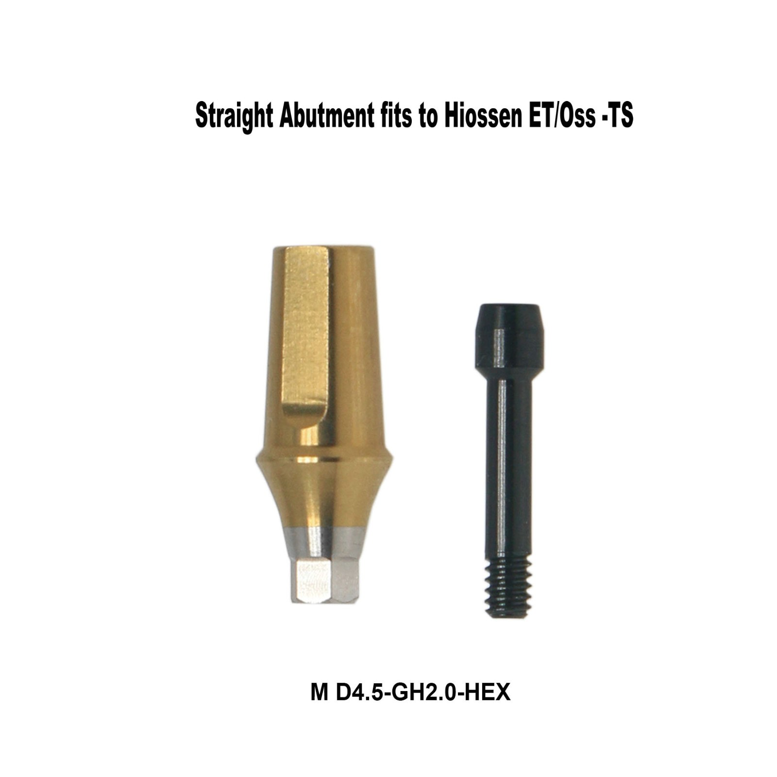 US Titanium Straight Abutment Hex For Hiossen ET Osstem TS Mini Regular Platform