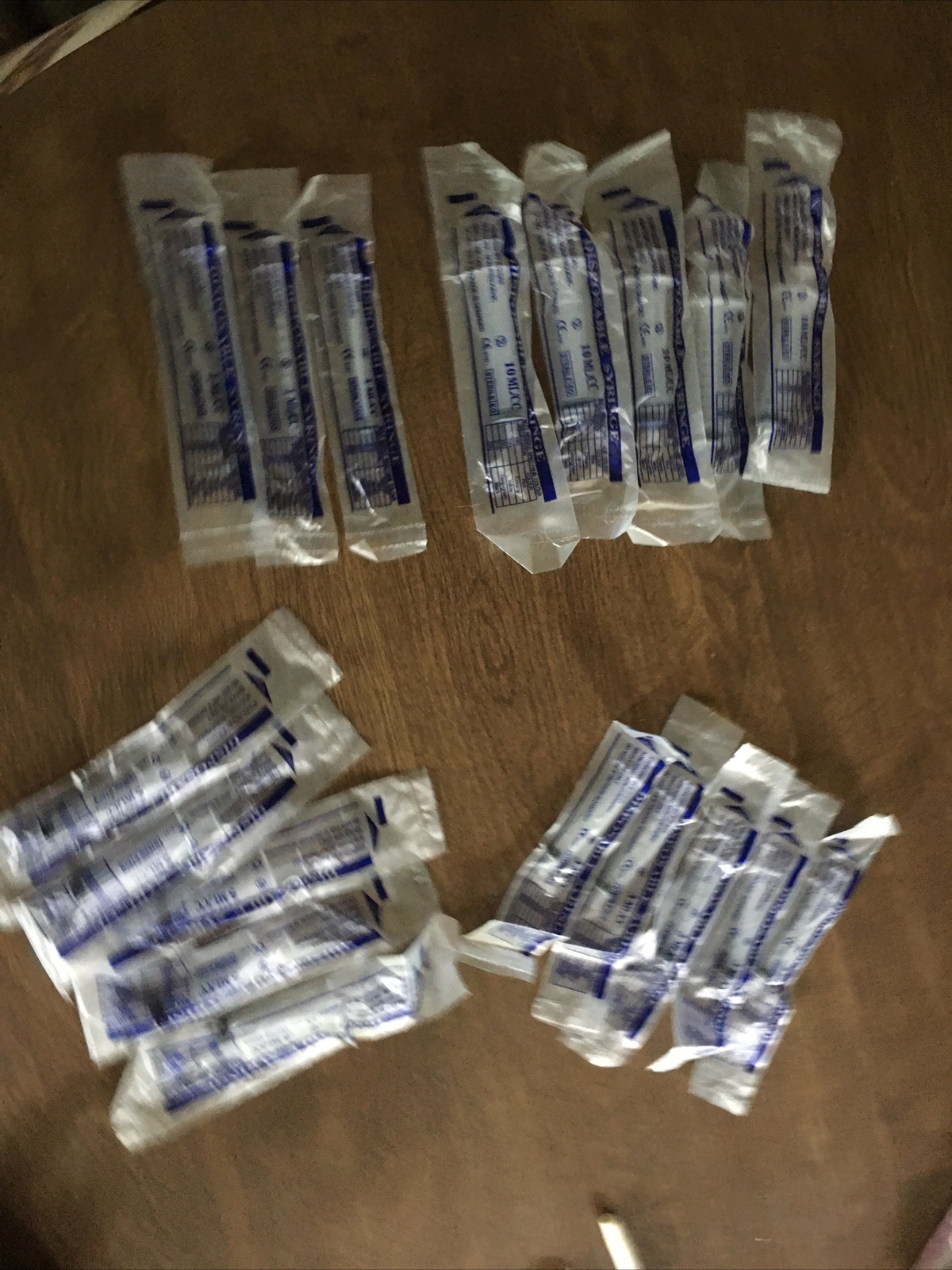 Disposable Syringes 18 Ct: Mixed Lot: 10ml~5ml~3ML~1ml Individually Sealed Pkgs