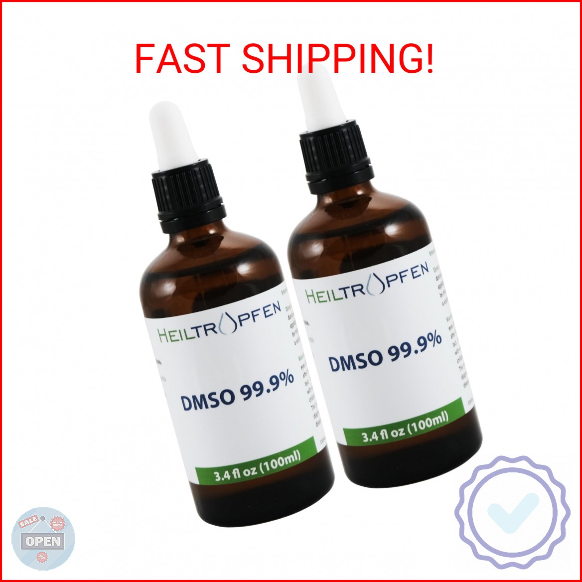 2X DMSO 99.9% Pharma grade ingredients | Low odor – Dimethyl sulfoxide liquid |