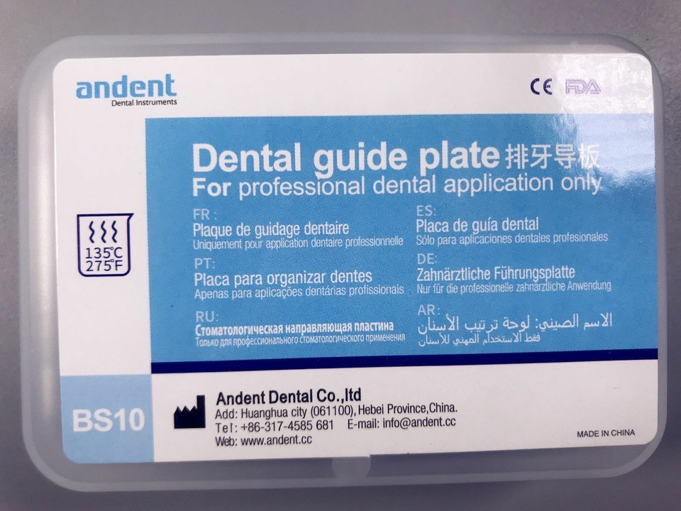 Dental Guide Template Plate Complete Denture False Teeth Arrangement 135℃