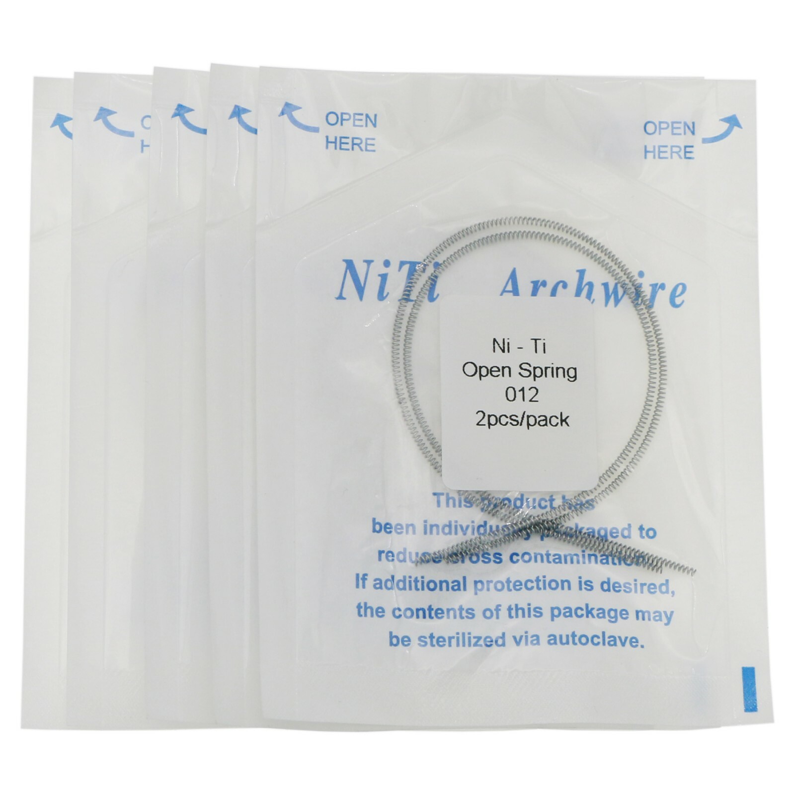 10 Pcs Dental Orthodontic NiTi 0.012/0.010*180 mm Open Coil Spring Medium Force