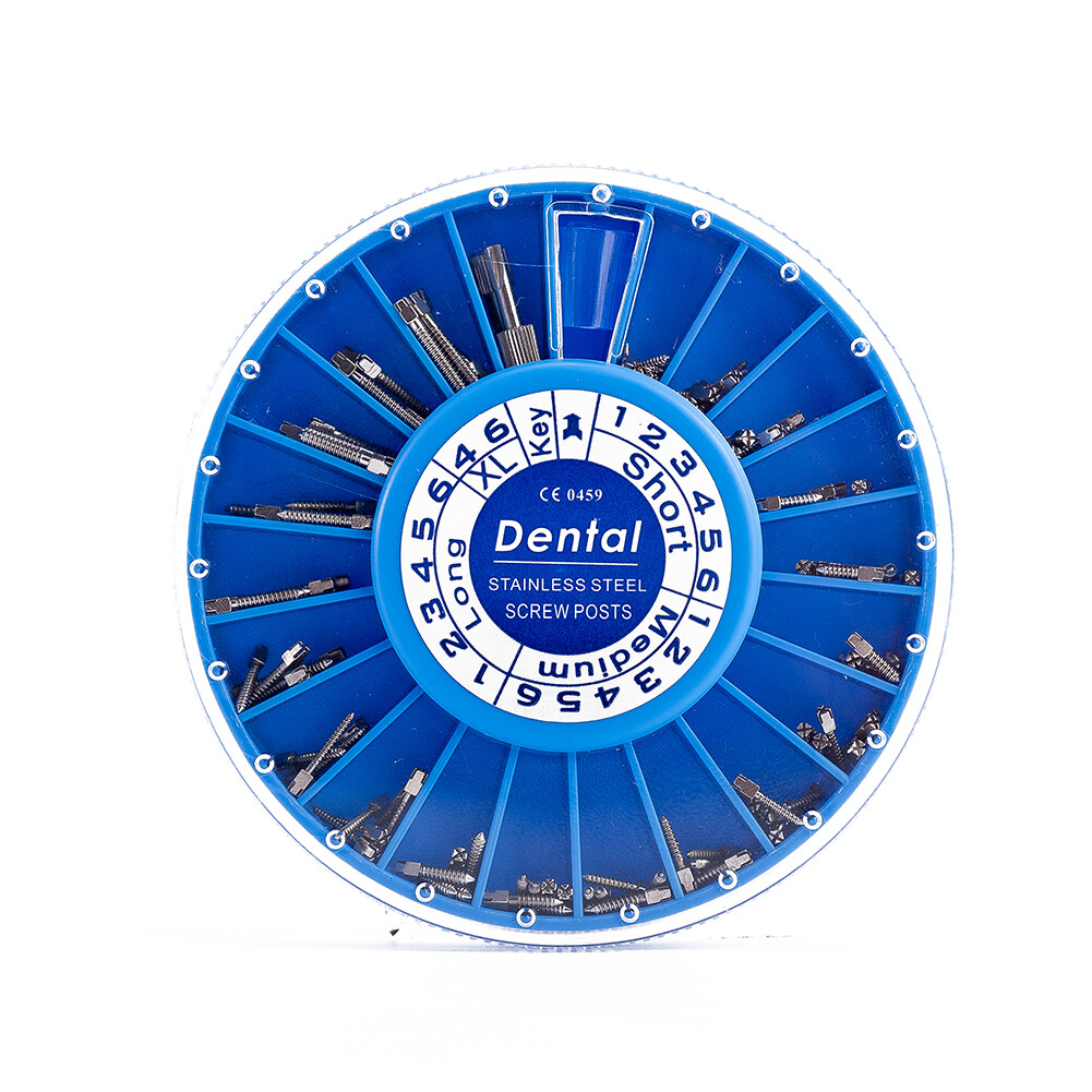240pcs/kit Dental Screw Post Completed Kit Silver/Gold Plated Endo Conical Pins
