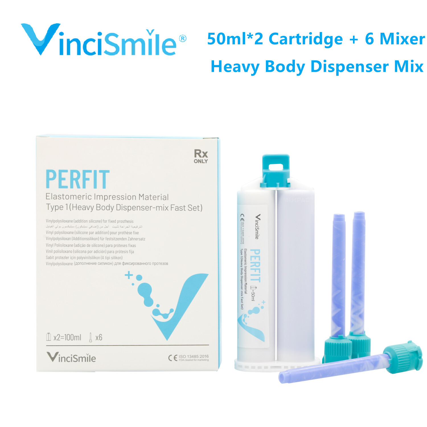 VPS Dental Impression Material Putty Heavy Regular Light Body Fast Normal Set