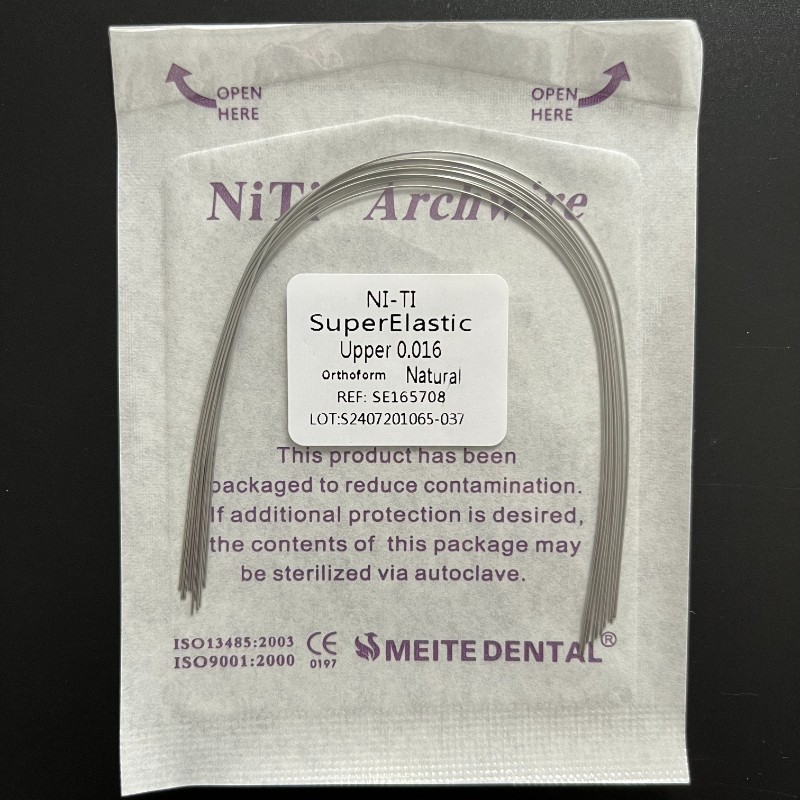 Dental Orthodontic Super Elastic Wire Niti Round Arch Wires Natural Form