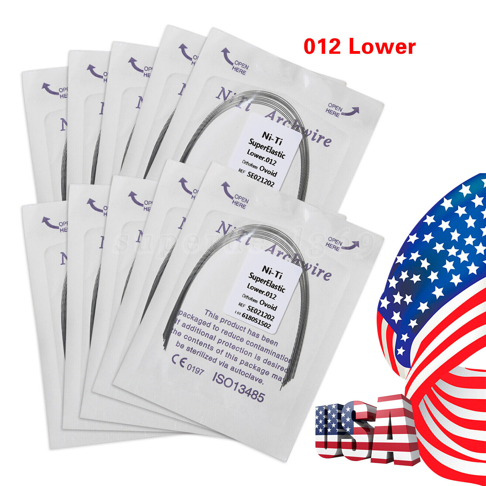 All Size Dental Orthodontic Super Elastic Niti Round Arch Wire Ovoid Form ns