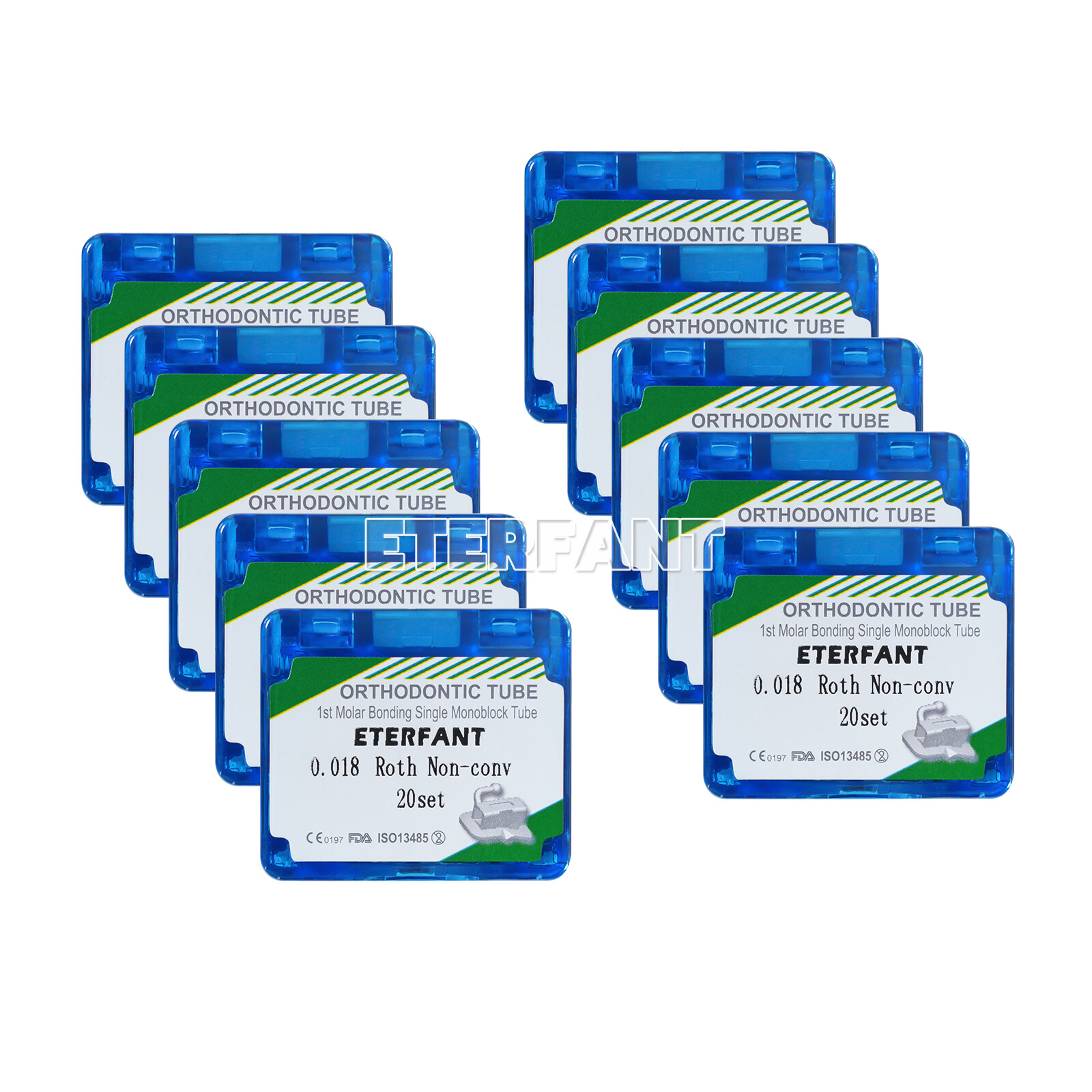 ETERFANT 1040PCs Dental Ortho Elastic Ligature Ties Rubber Bands/Buccal Tubes