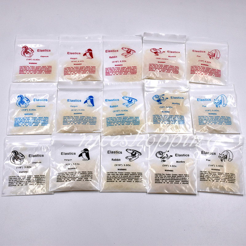 Dental Orthodontic Rubber Bands Elastics Latex Braces 3.5 /5.0 /6.5 oz All Sizes