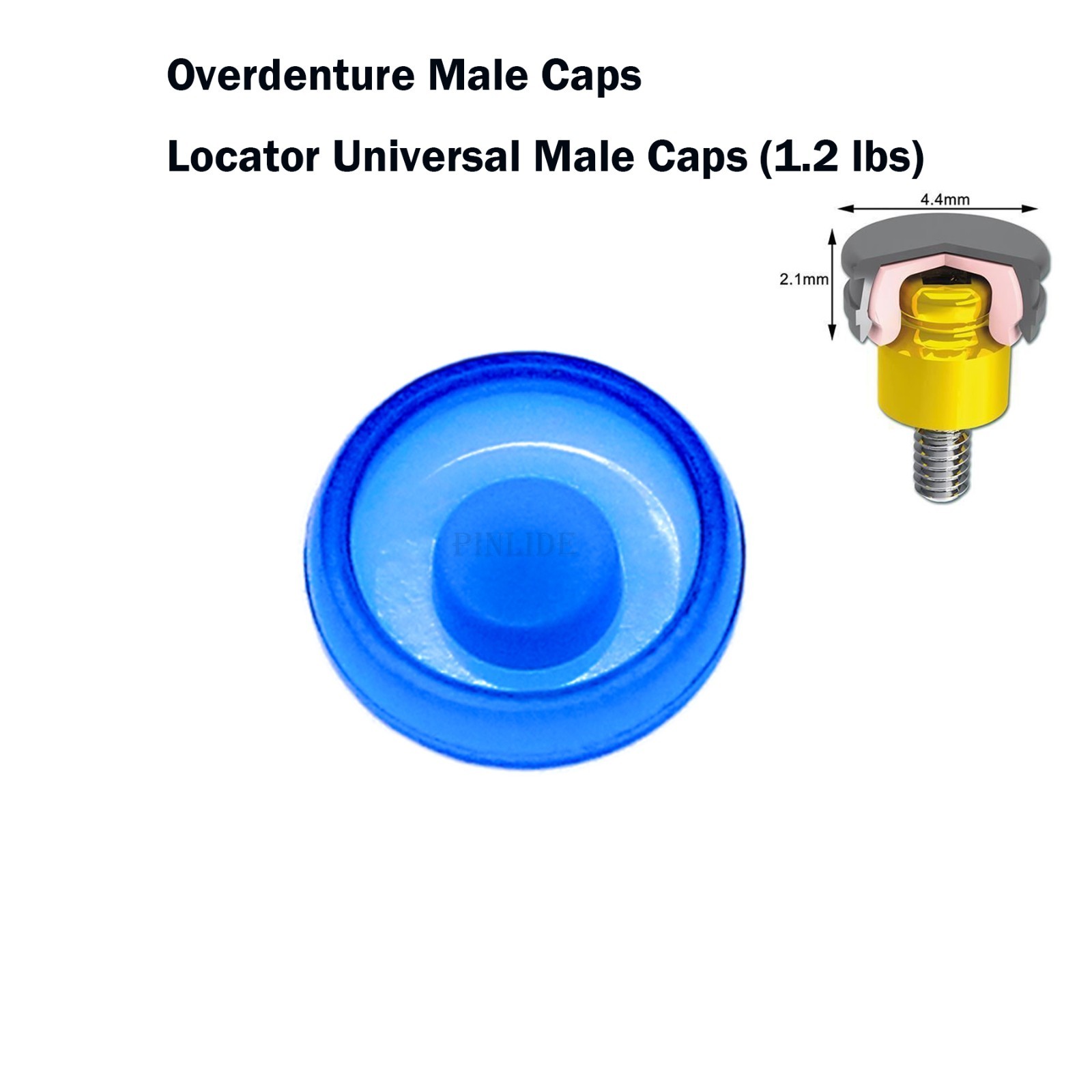 US Dental overdenture Retention Caps Replacement Inserts 1.2Lbs Fit Locator 20Pc