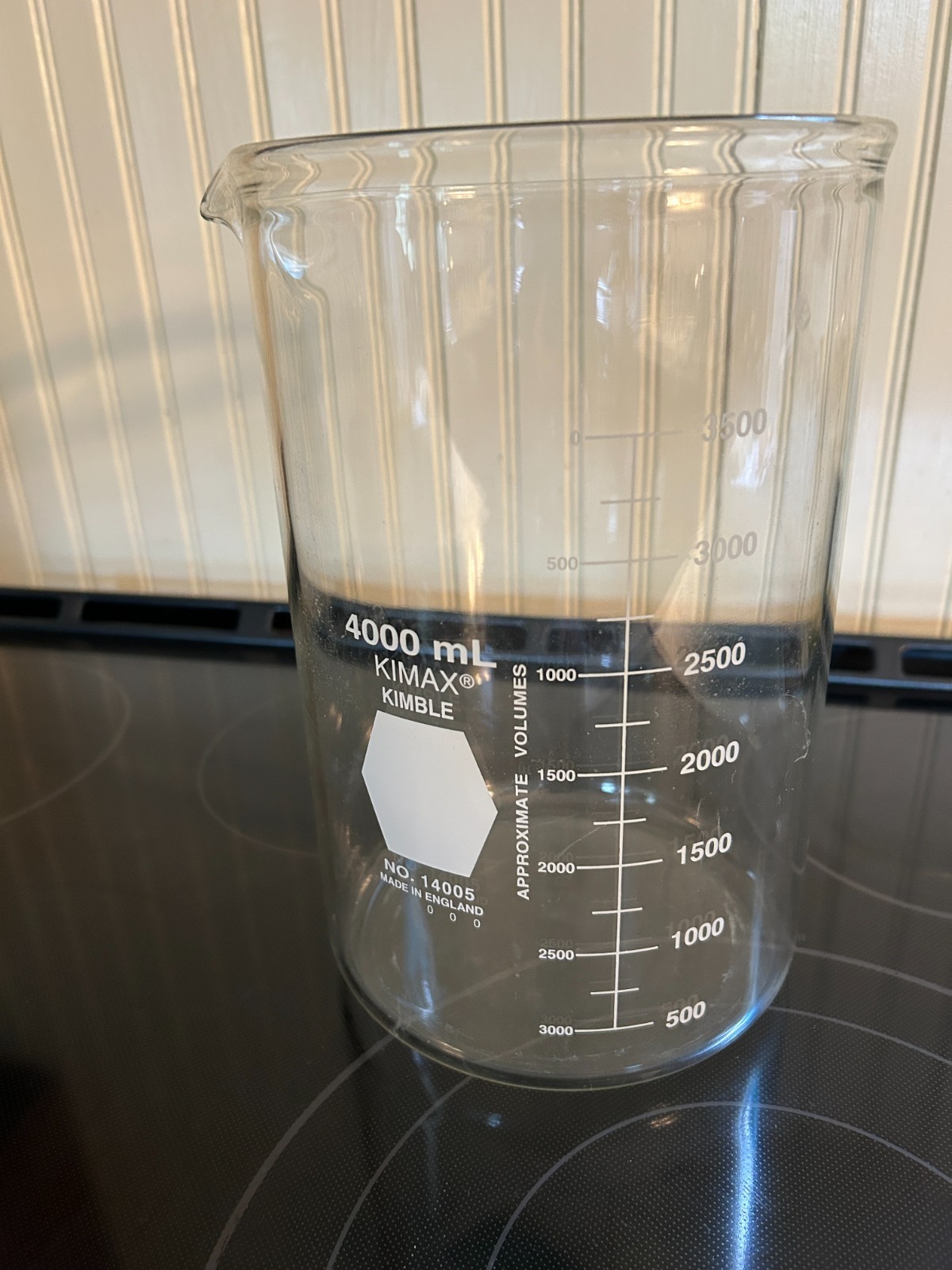 Kimble Kimax 14005 Beaker 4000mL, 4L, Heavy Duty | 14005-4000 LOW FORM 161MM OD