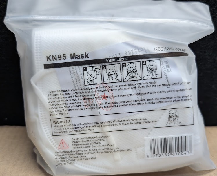 Box of 14 (10 Pack) KN95 Face Mask White GB2626-2006 5-Layer Filtration Mask