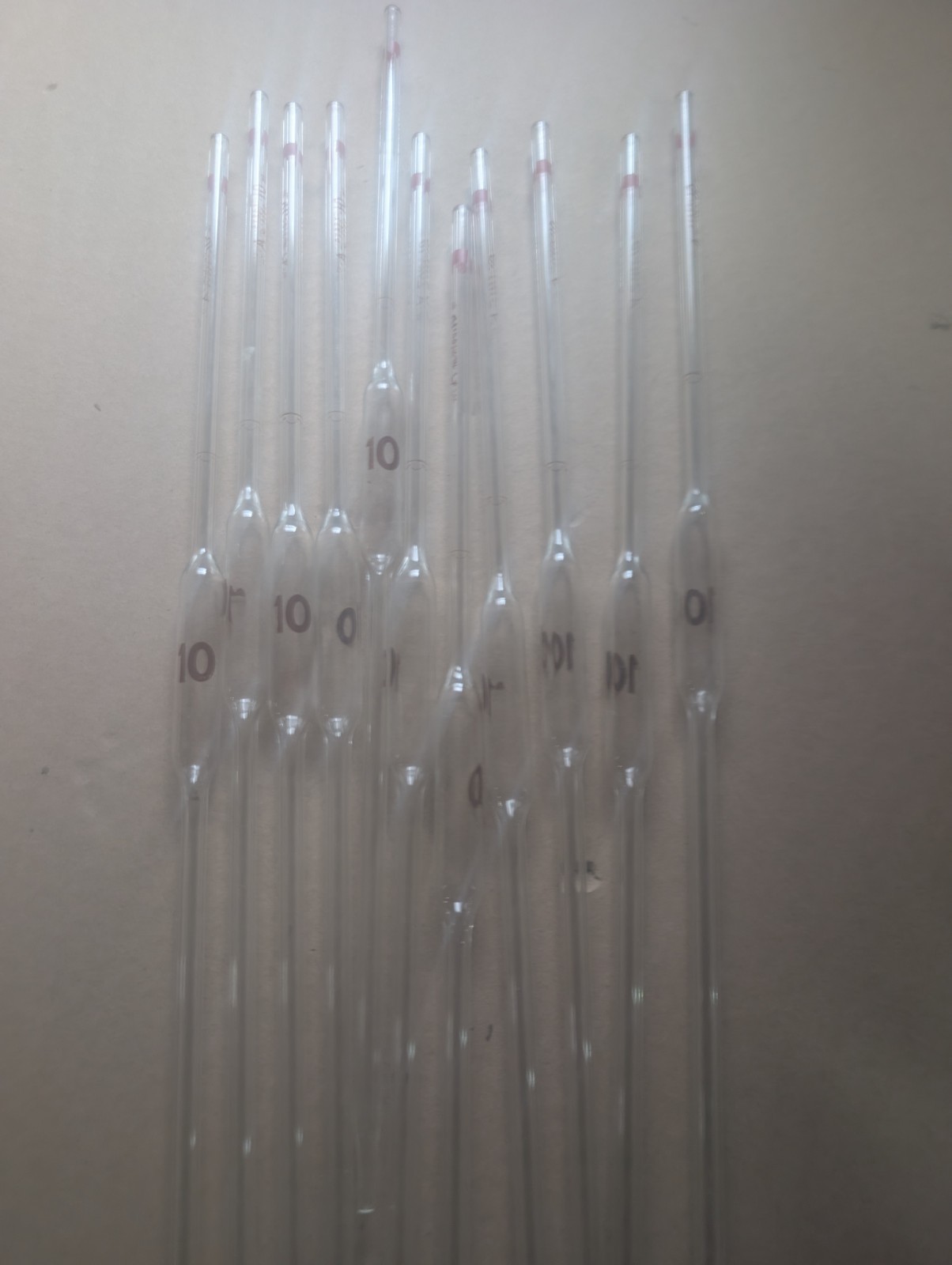 PYREX No. 7100 10mL Volumetric Glass Pipette Physical Laboratory, quantity 10