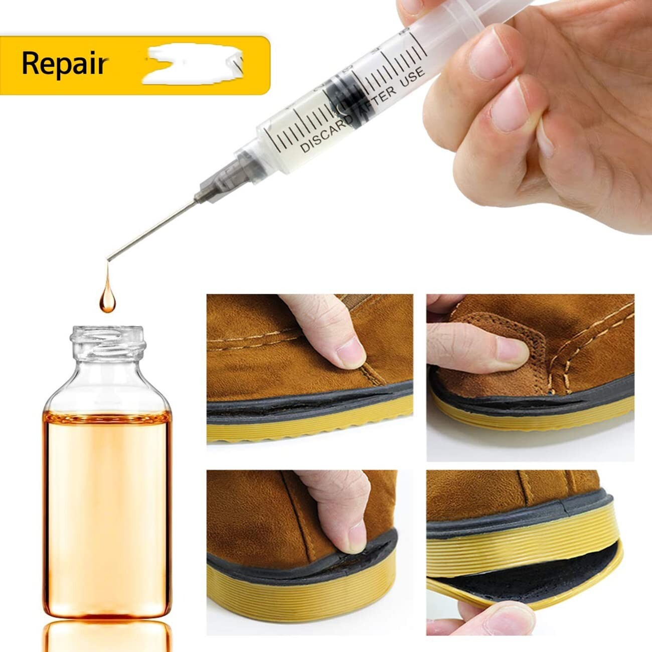 Glue Applicator Syringe with Blunt Tip Needle and Cap, for Liquid, Glue, Ink, Pe