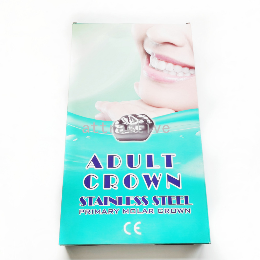 Dental Stainless Steel Permanent Molar Crown- Adult CROWN KIT of 48/96/144 Pcs