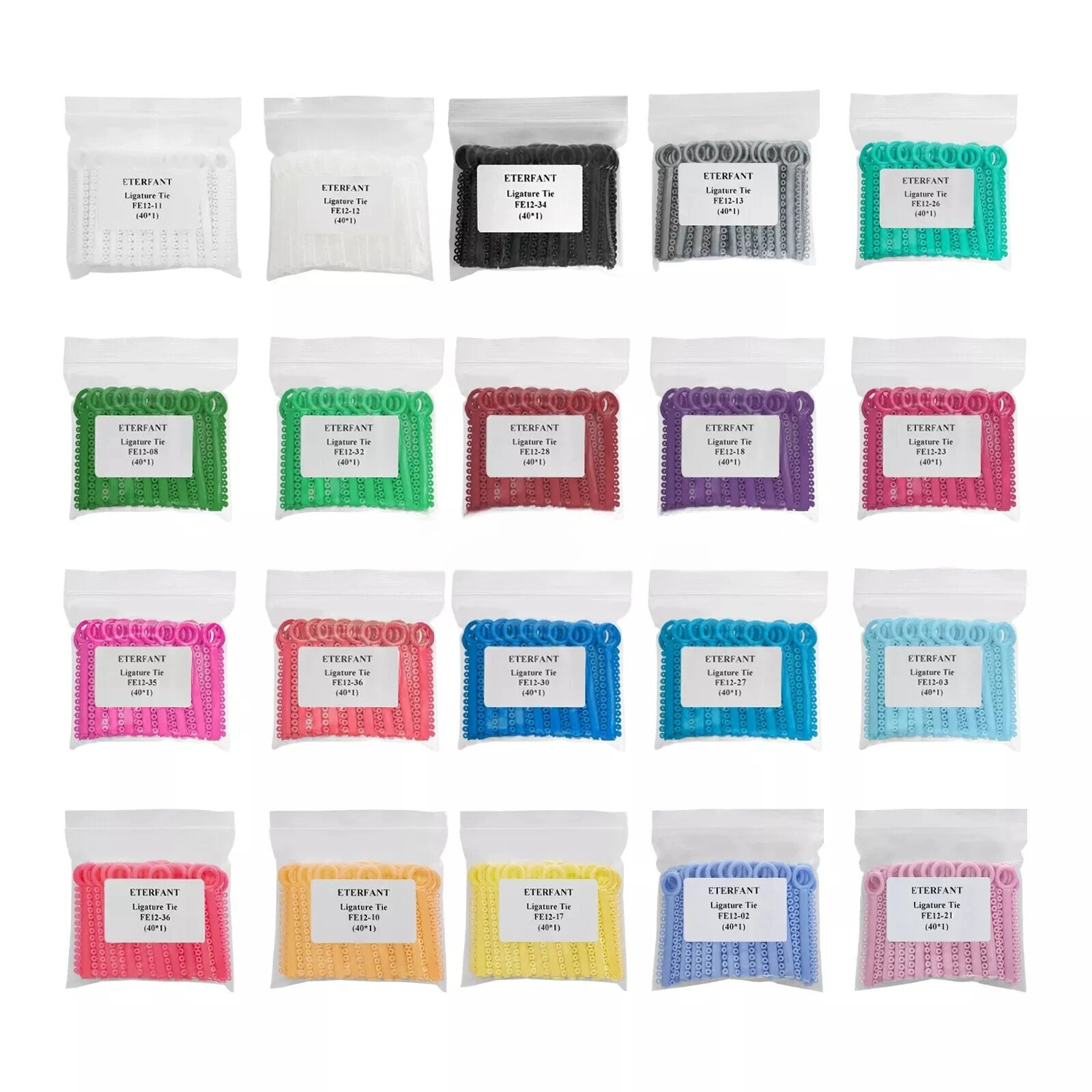1040Pcs Dental Ortodoncia Ligature Ties Elastic Rubber Bands Ligaturas Bandas