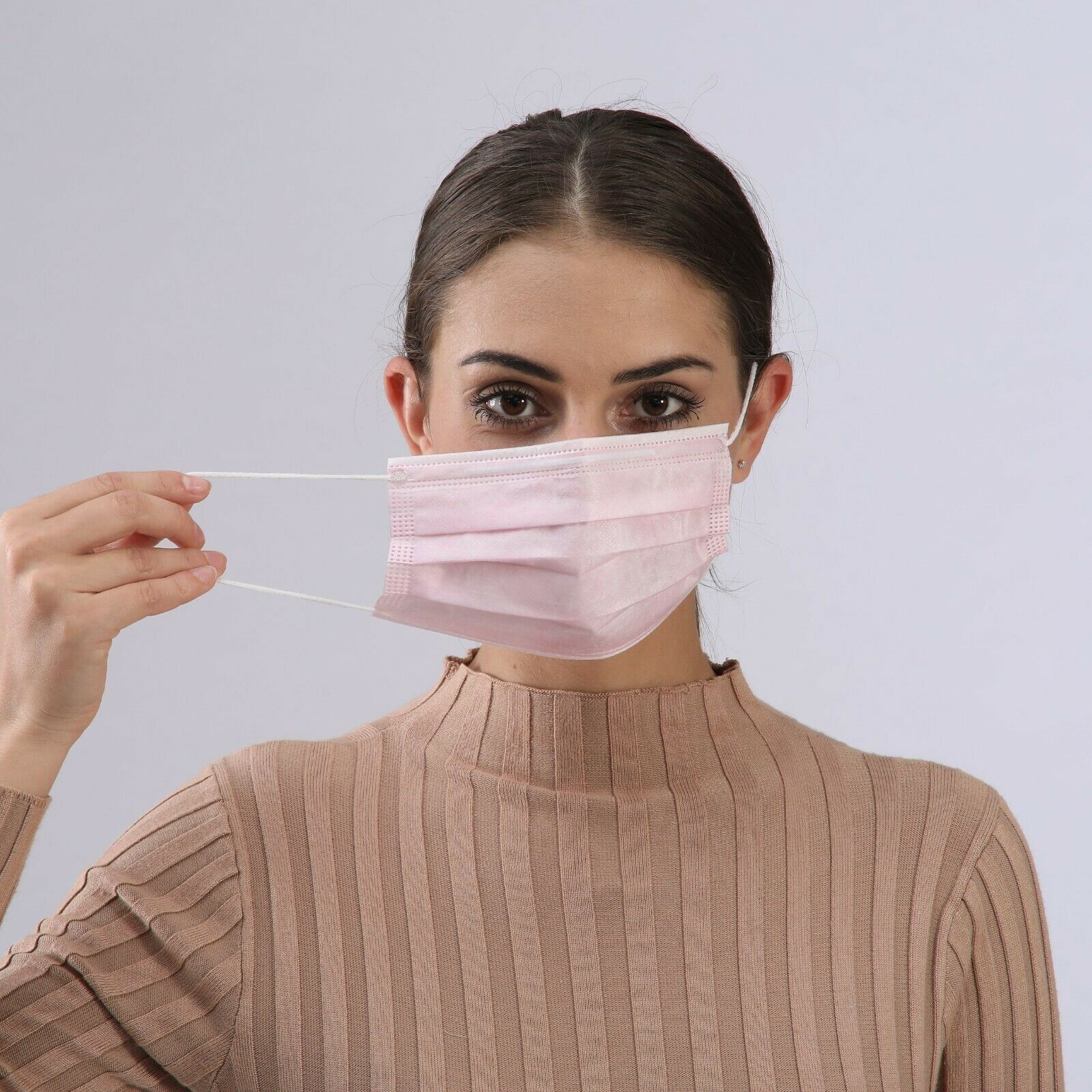 50 Pcs Disposable Medical,Surgical,Dental 3-Layers Face Mask Mouth Cover Pink
