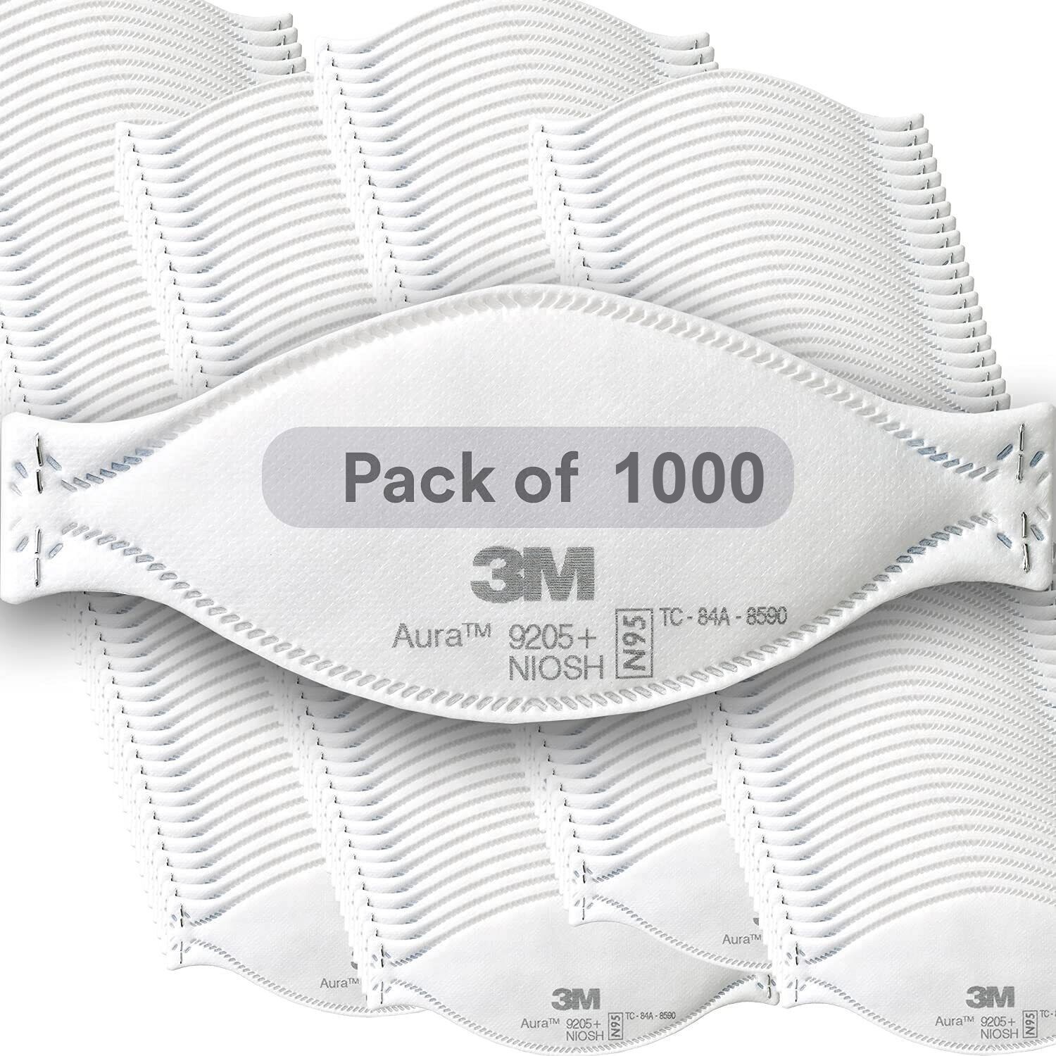 3M Aura 9205+ N95 Particulate Respirator Disposable Protective Mask 1000PCS