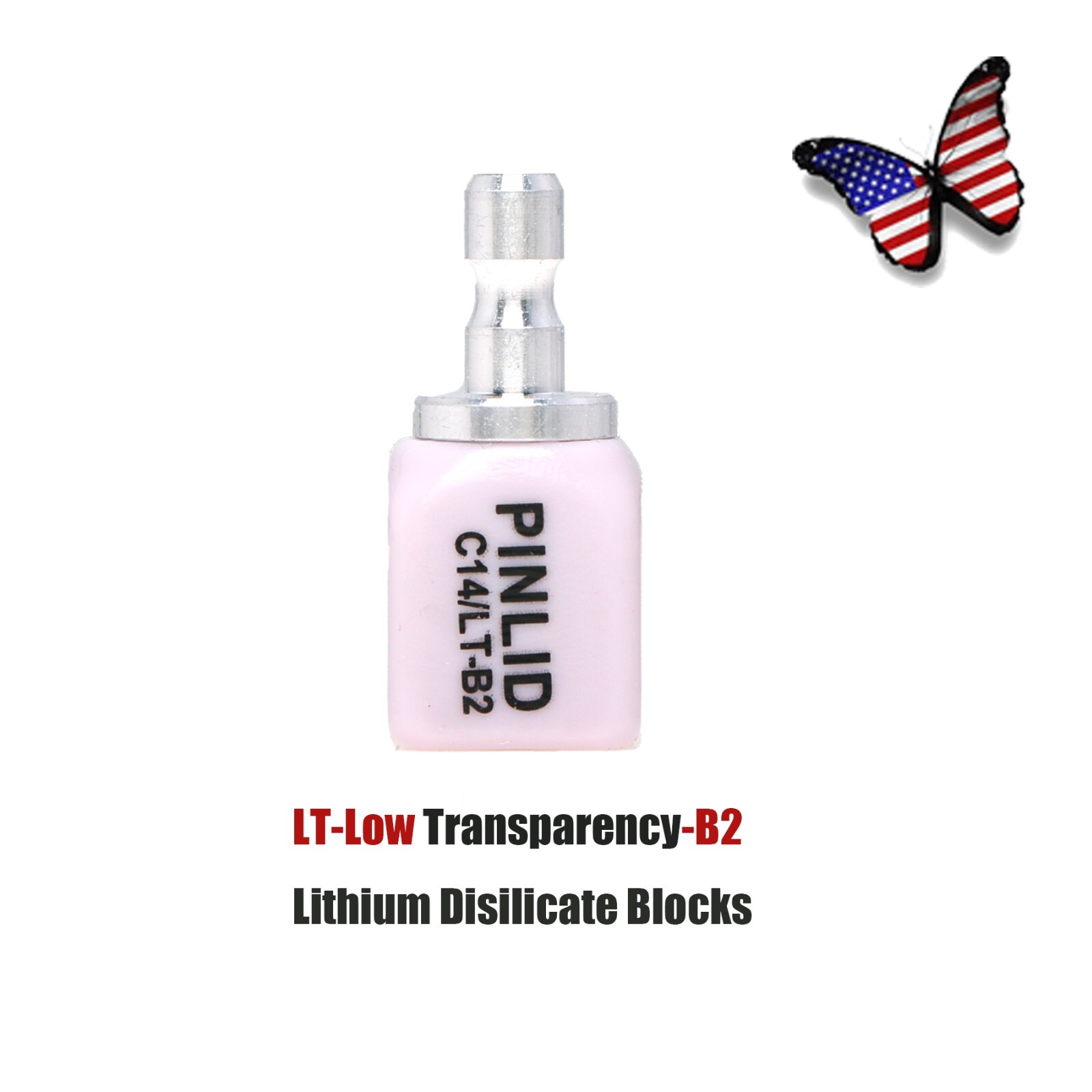 US C14 Lithium Disilicate Dental Emax Glass Ceramic CAD/CAM Blocks HT LT 5/Box