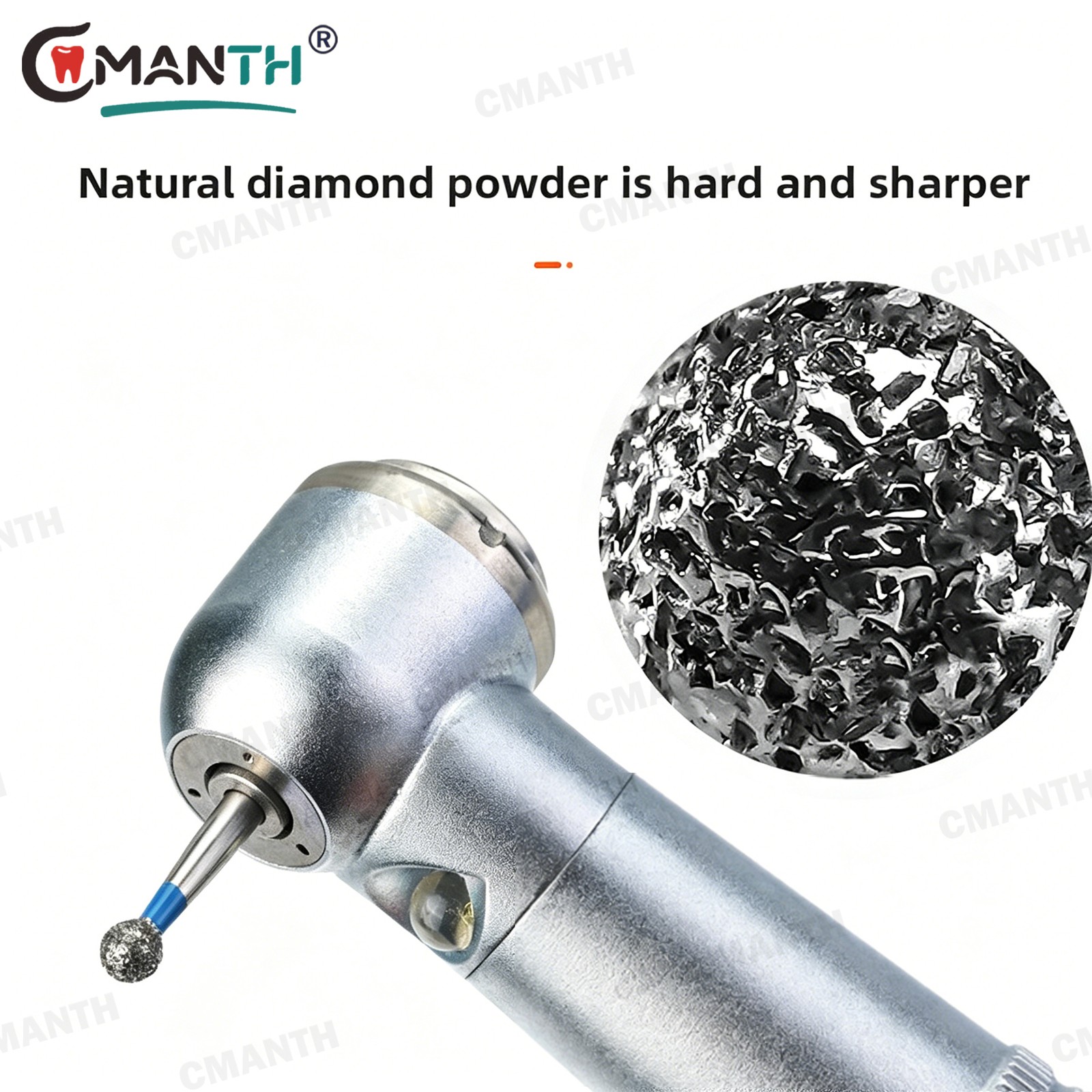 20Pcs Diamond Burs Dental FG High Speed Burs Taper Conical End Burs Fine 53-63μ