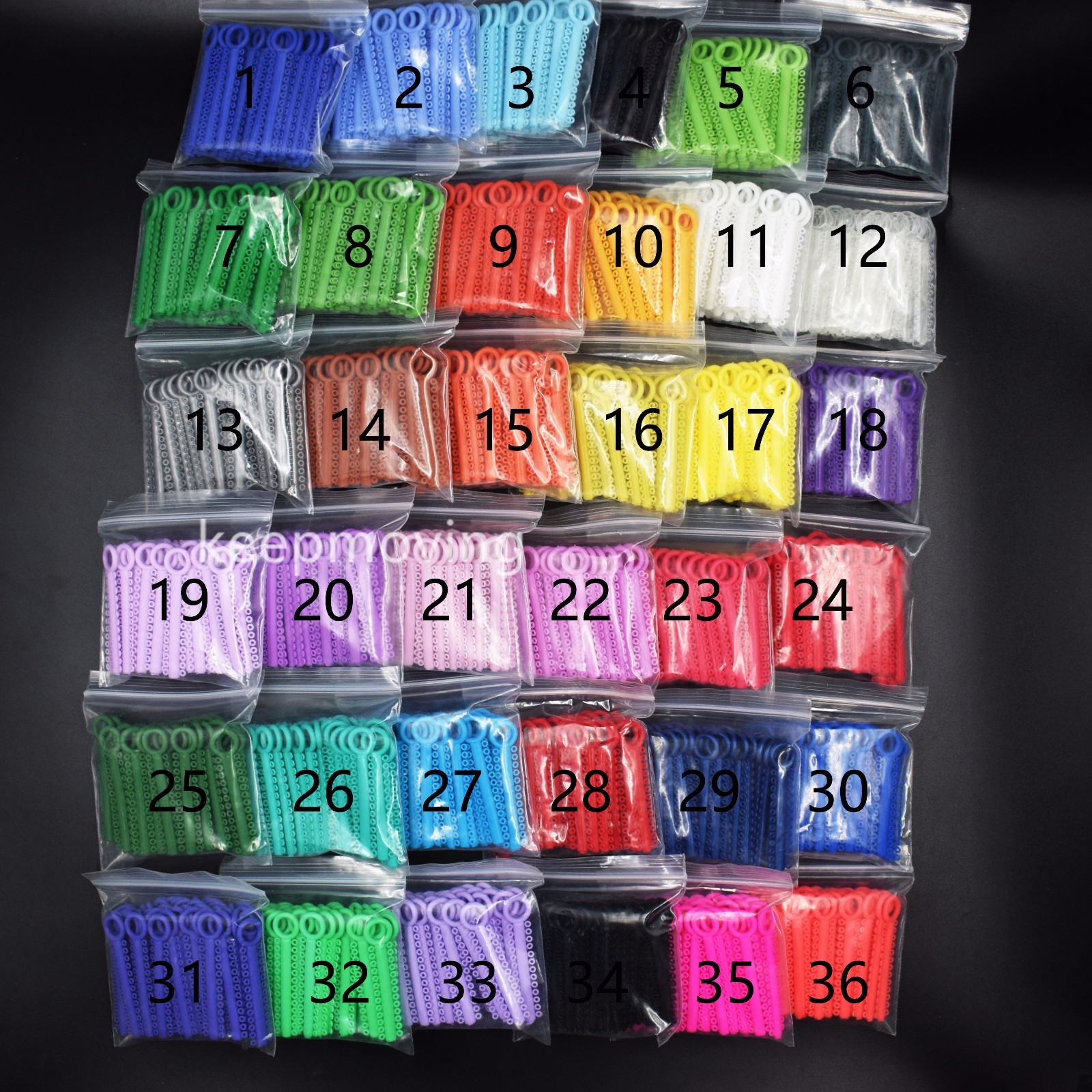 1040 Pcs Dental Ligature Ties Orthodontics Elastic Multi Color Rubber Bands