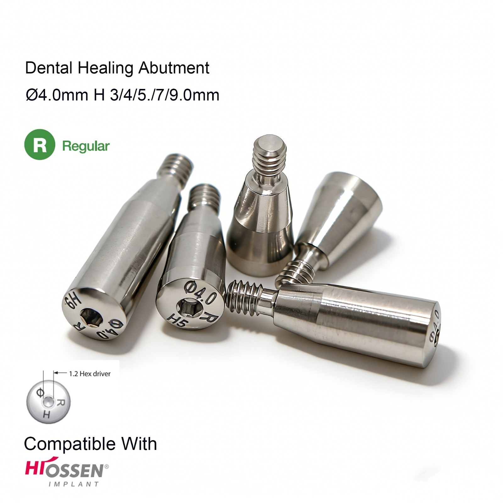 Titanium Osstem Hiossen Healing Abutment Cover Screw fits Mini & Regular Implant