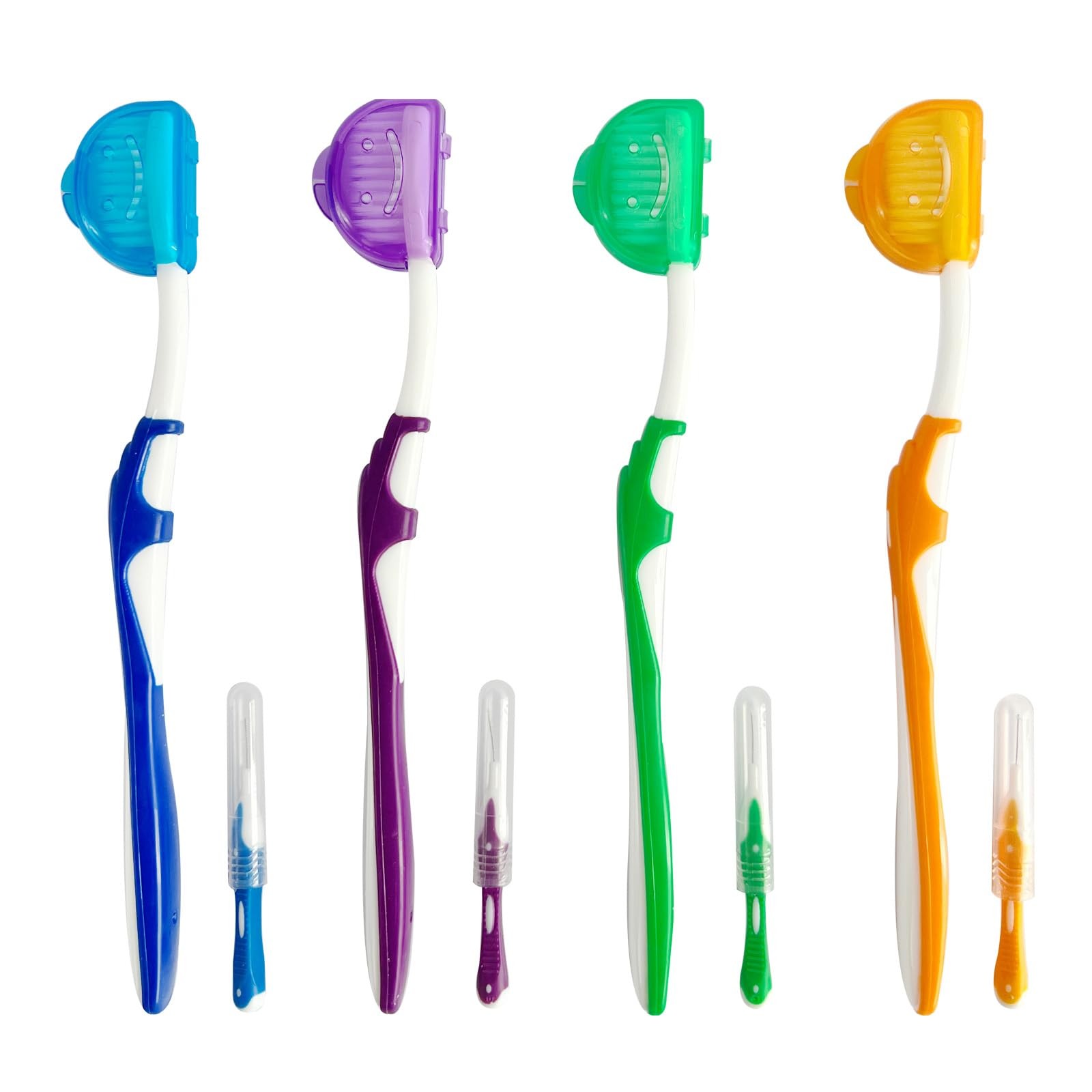 4-Pack Orthodontic Dental Care Kit – Includes Soft Bristle Multicolor