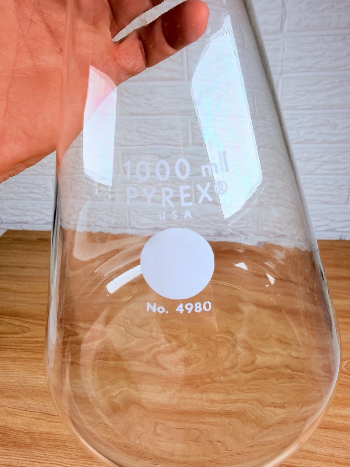 Vintage PYREX USA No. 4980 1000mL Automatic Tilt Measure Flask Dispenser 30mL