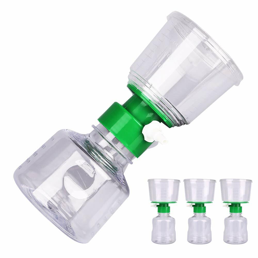 12PCS Vacuum Bottle Top Filters 0.22um PES Membrane 500ml Funnel+500ml Received
