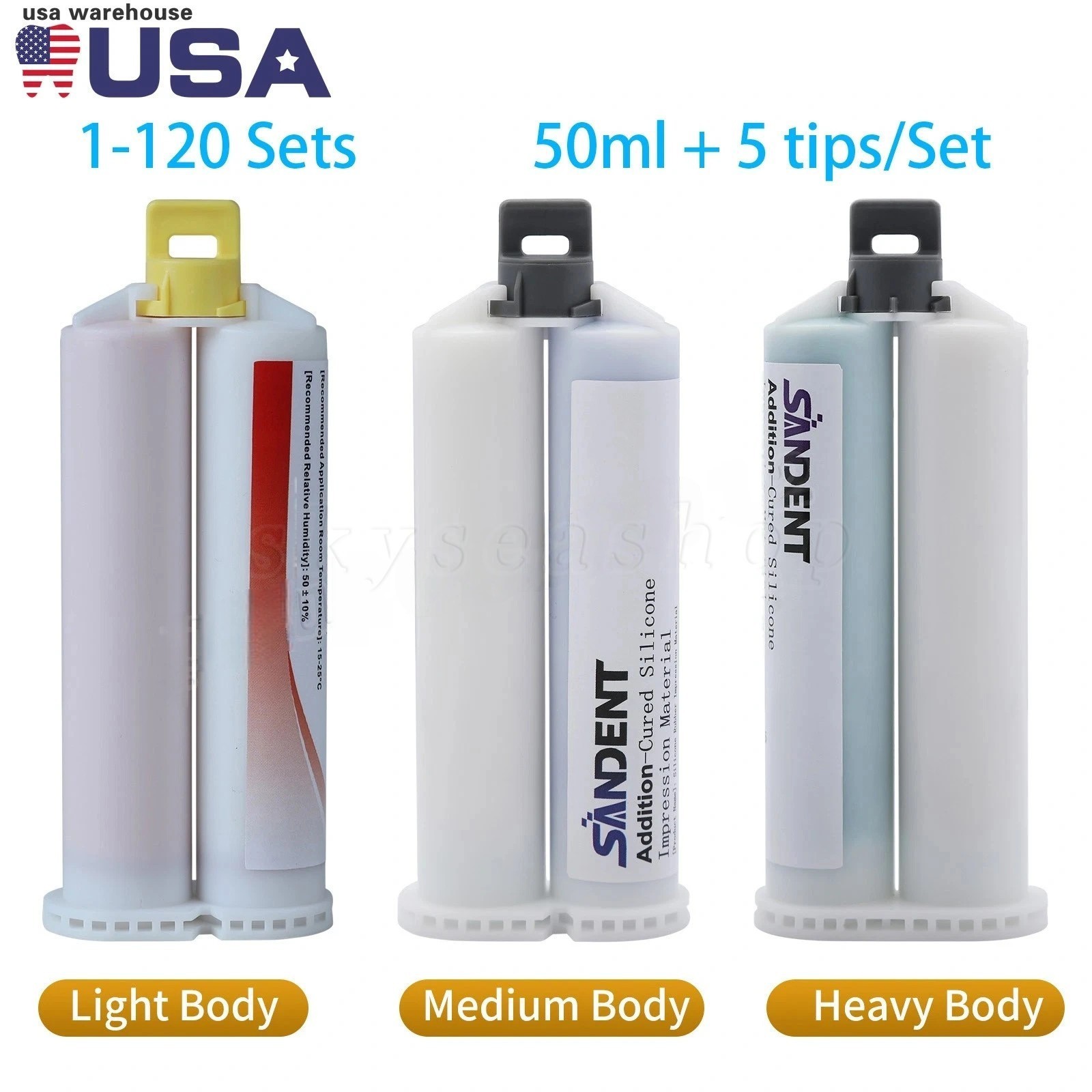 1-4 50ML VPS Impression Material Light/Medium/Heavy Body Fast/Regular Set HP PVS