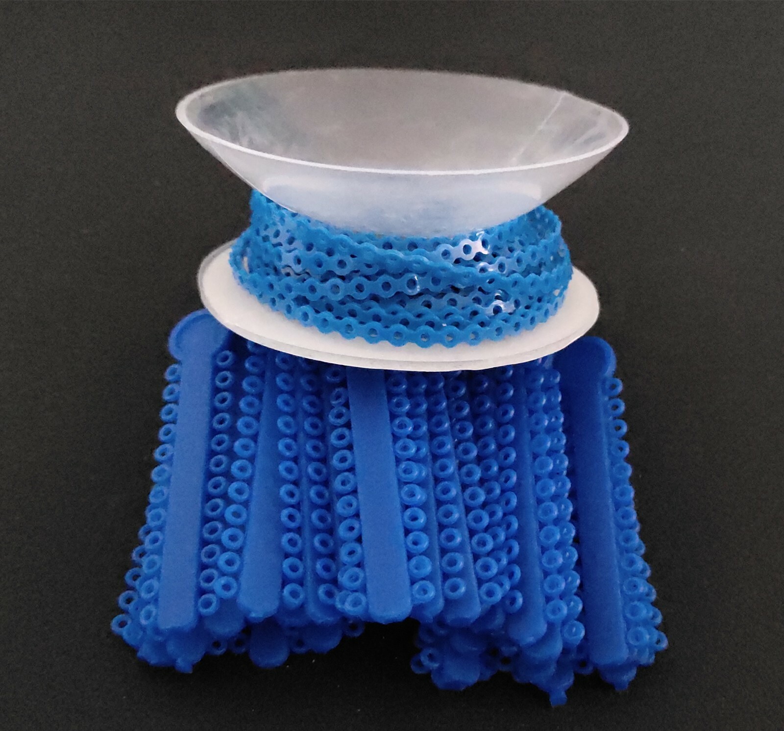 1 Pack Ligature Ties 1008Pcs/Pack &1 Pc Ultra Power Chain 15 Feet Short Blue