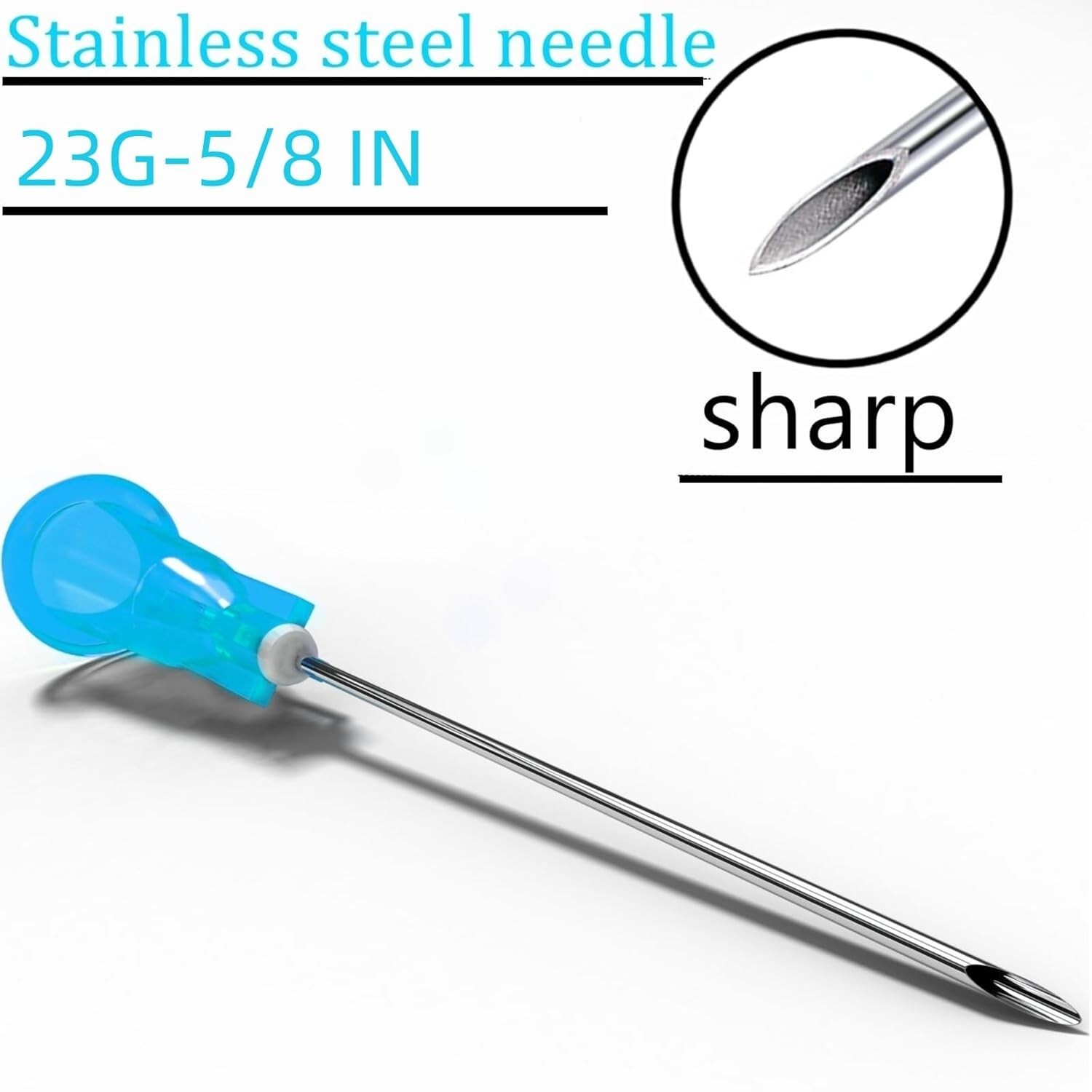 Lab Dispensing Needles Stainless Steel 23ga 5/8 Inch 100 Pack