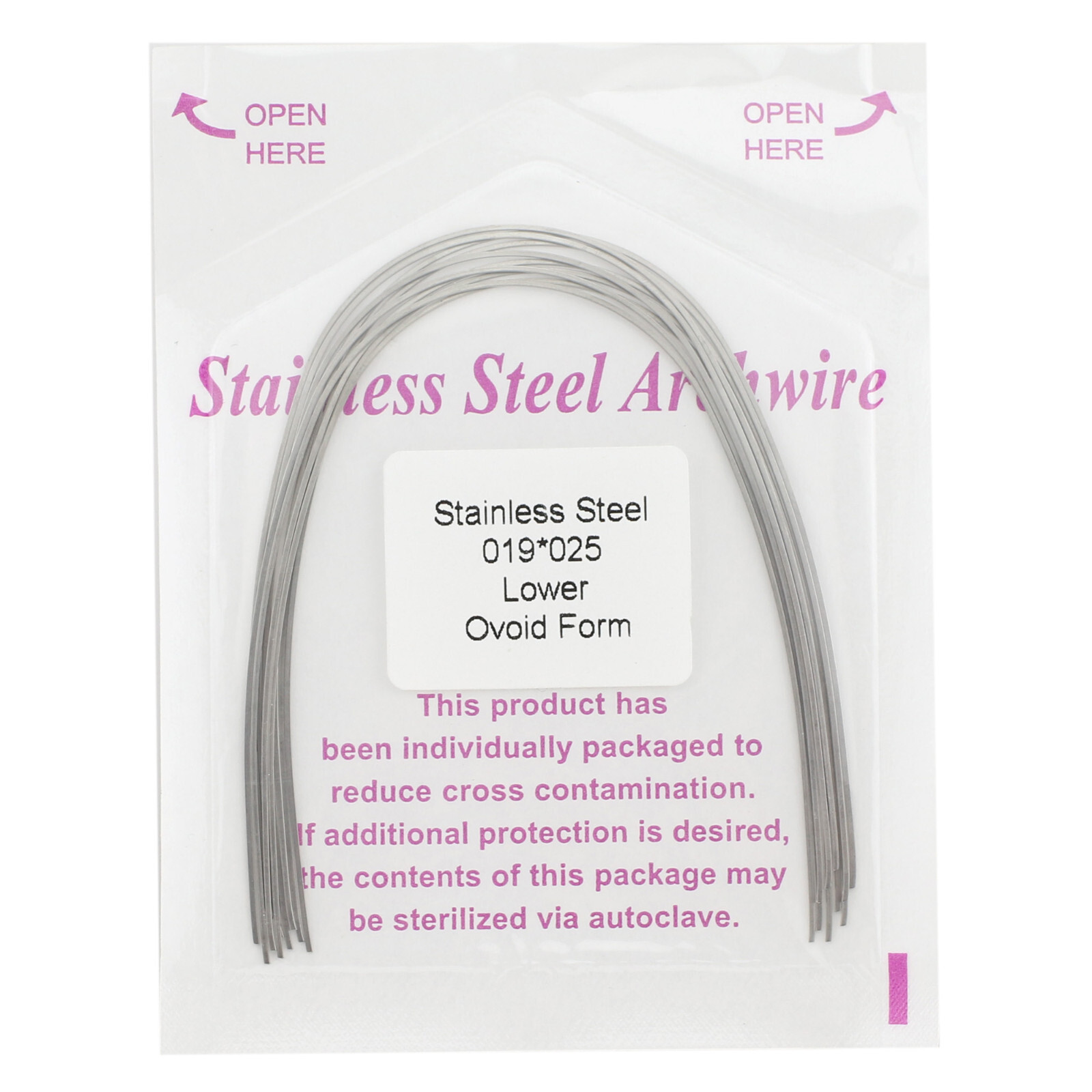 100pcs Dental Ortho Arch Wire Natural Niti Stainless S Round Rectangular Ovoid